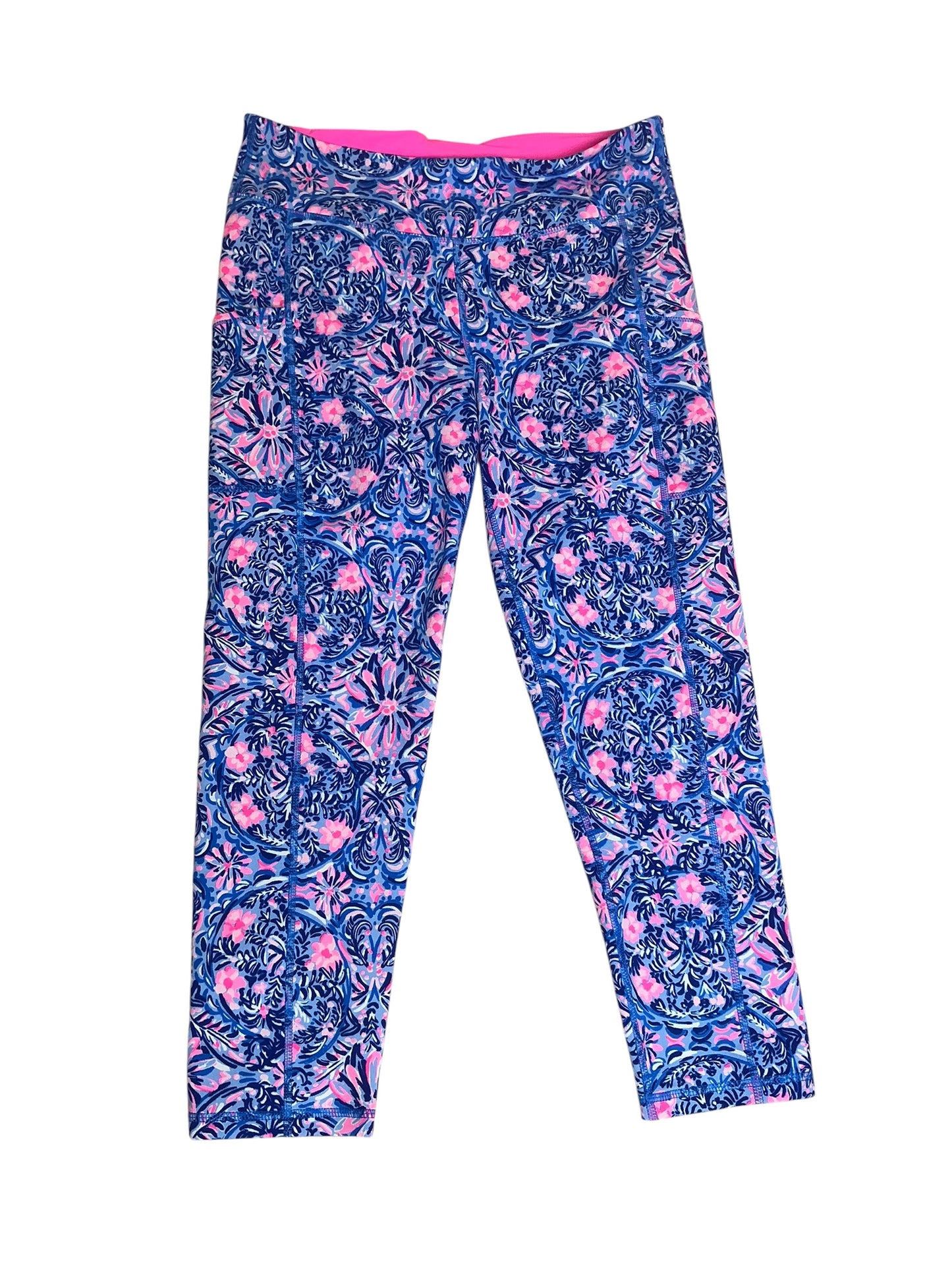 Lilly Pulitzer Weekender Midi Legging Blue Peri Takin It Easy - Size L