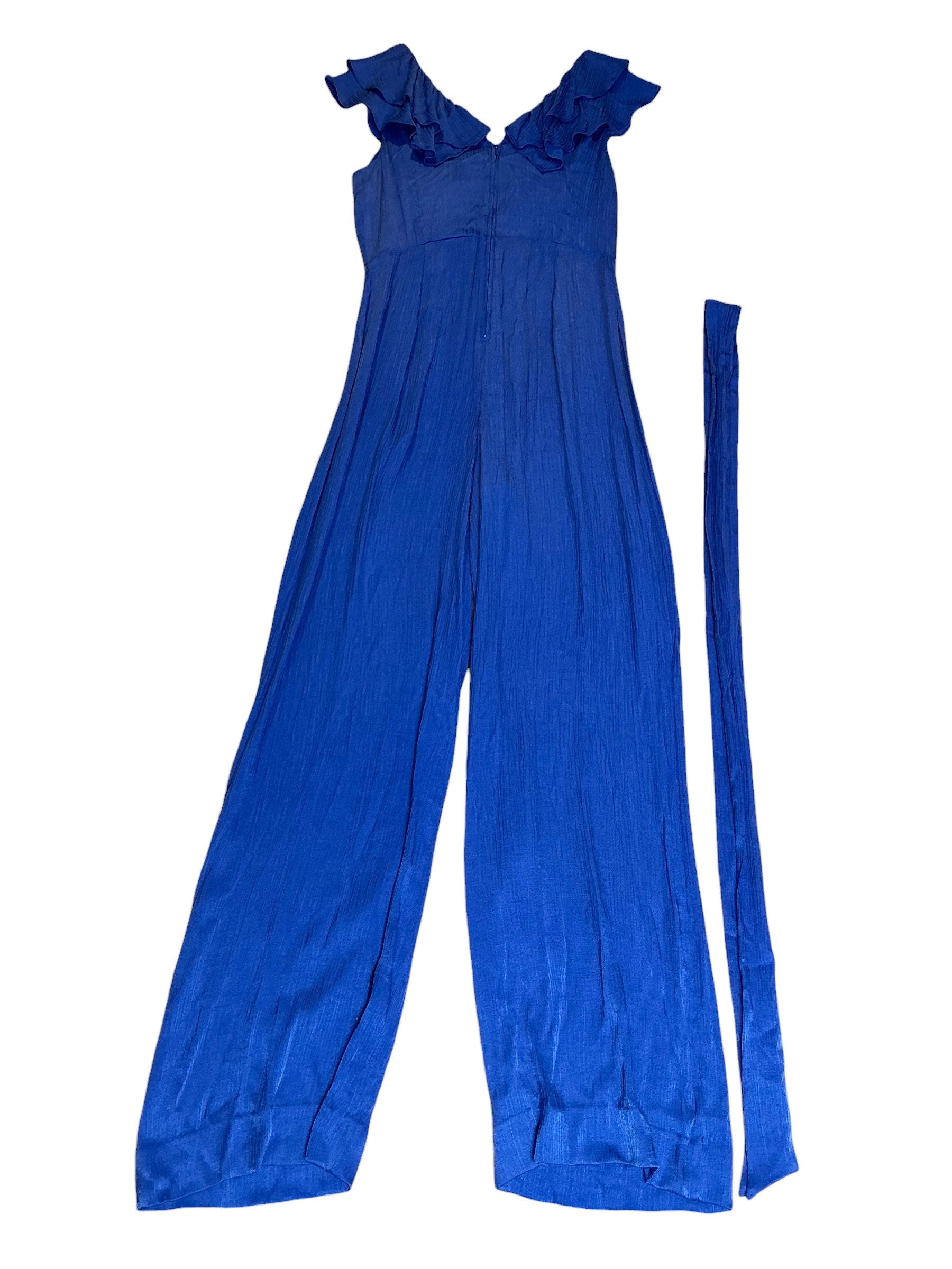 Lilly Pulitzer NWT Amata Ruffle Jumpsuit Alba Blue - Size 6