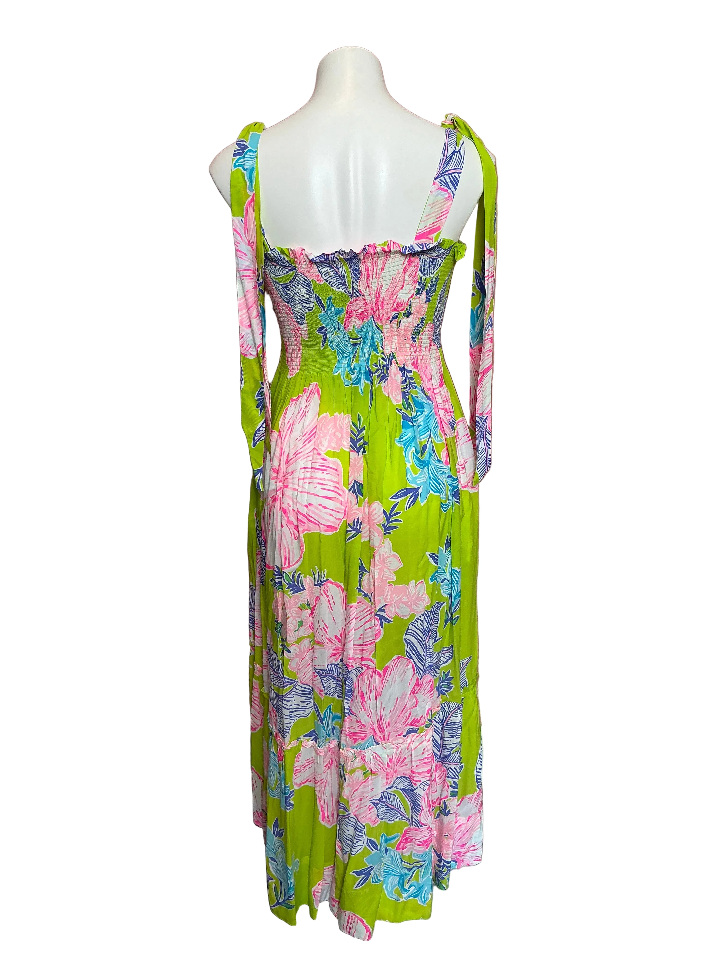 Lilly Pulitzer Rivera Midi Dress Matcha Green Boho Babe - Size M