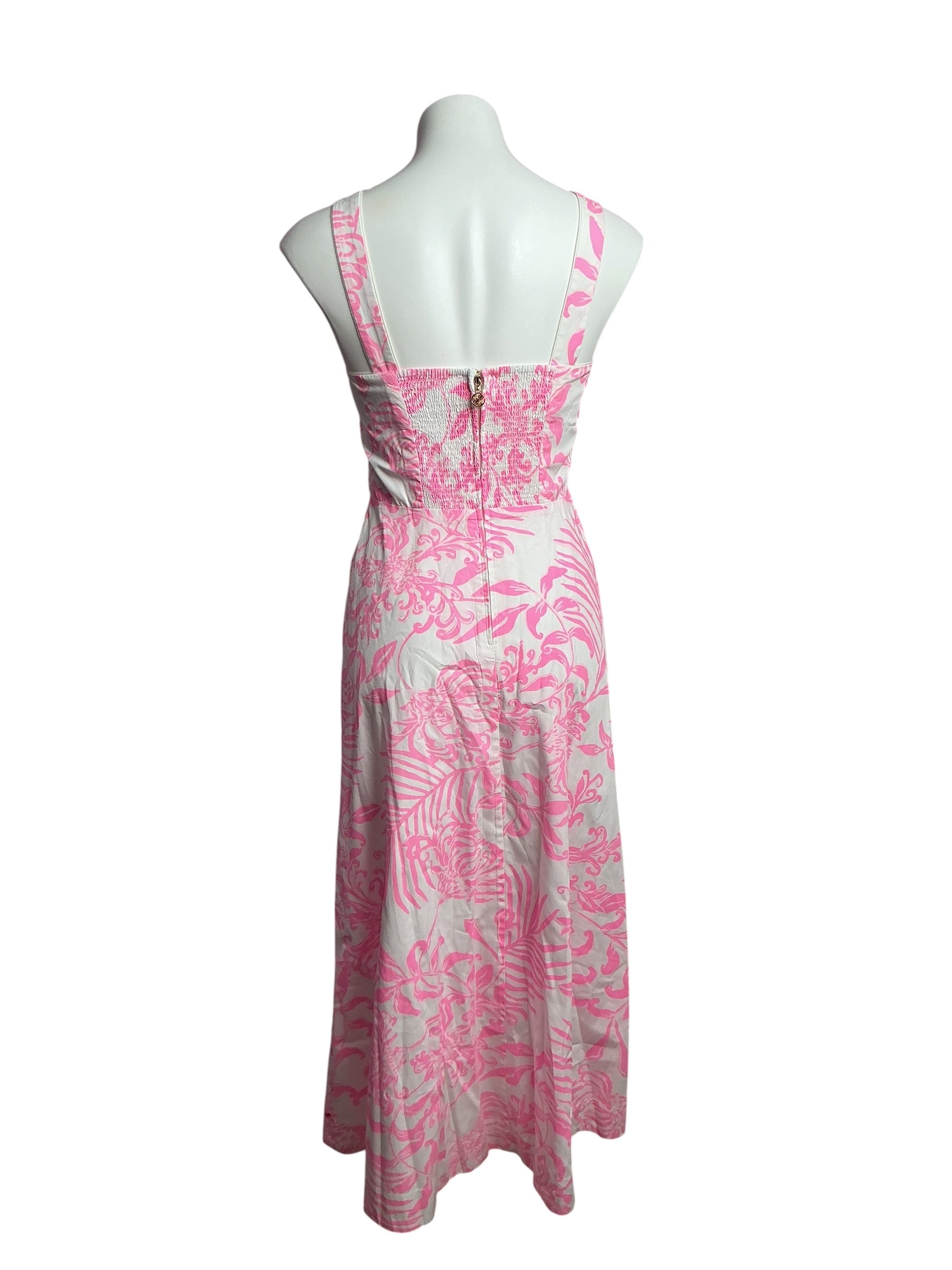 Lilly Pulitzer- Mealla Midi Dress Rousseau Pink Glisten In The Sun Size 2
