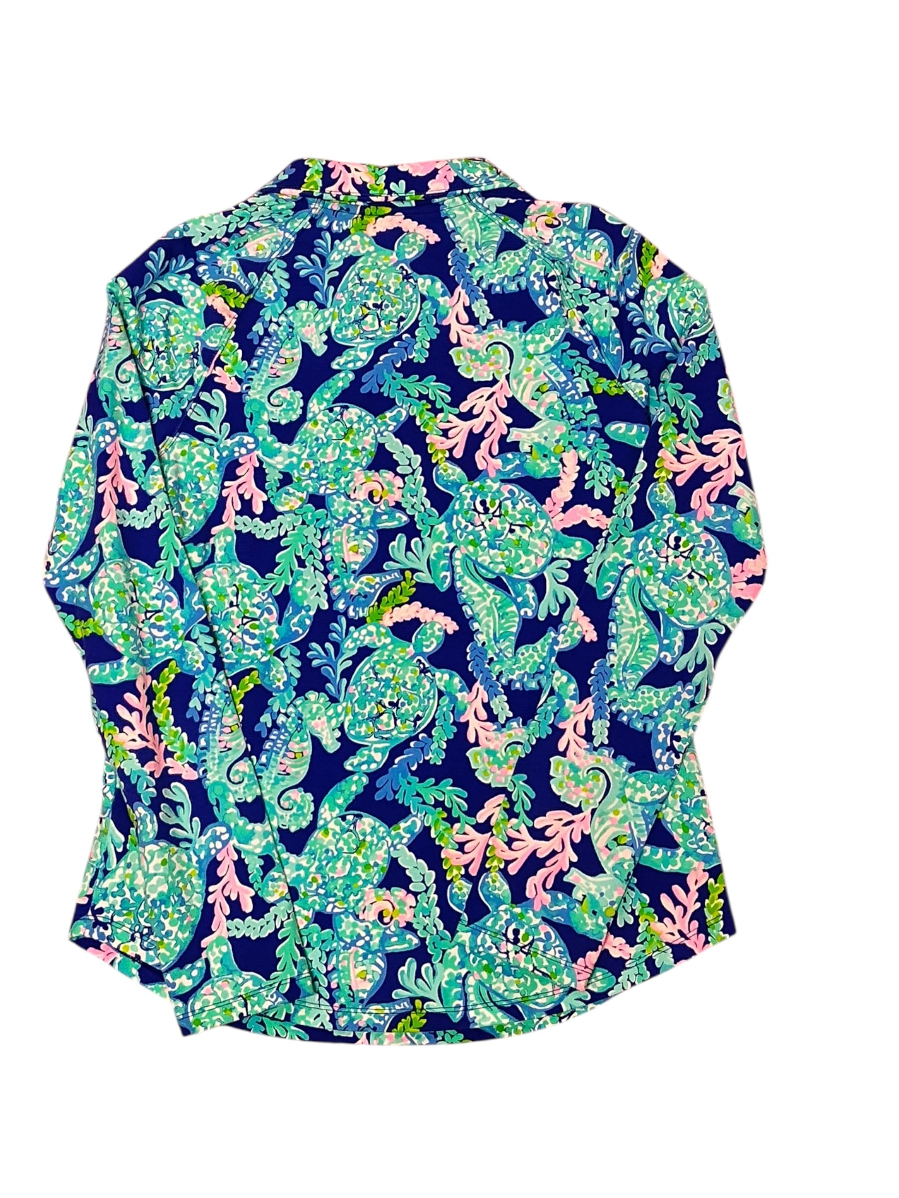 Lilly Pulitzer Skipper Popovers Turtle Villa Corsica Blue - Size XS