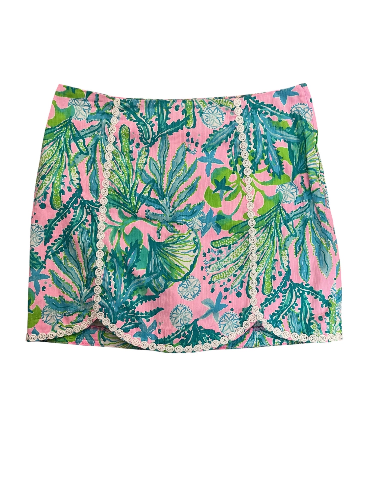 Lilly Pulitzer Scalloped Hem Pencil Skort Mandevilla Baby Hip Nautic - Size 6