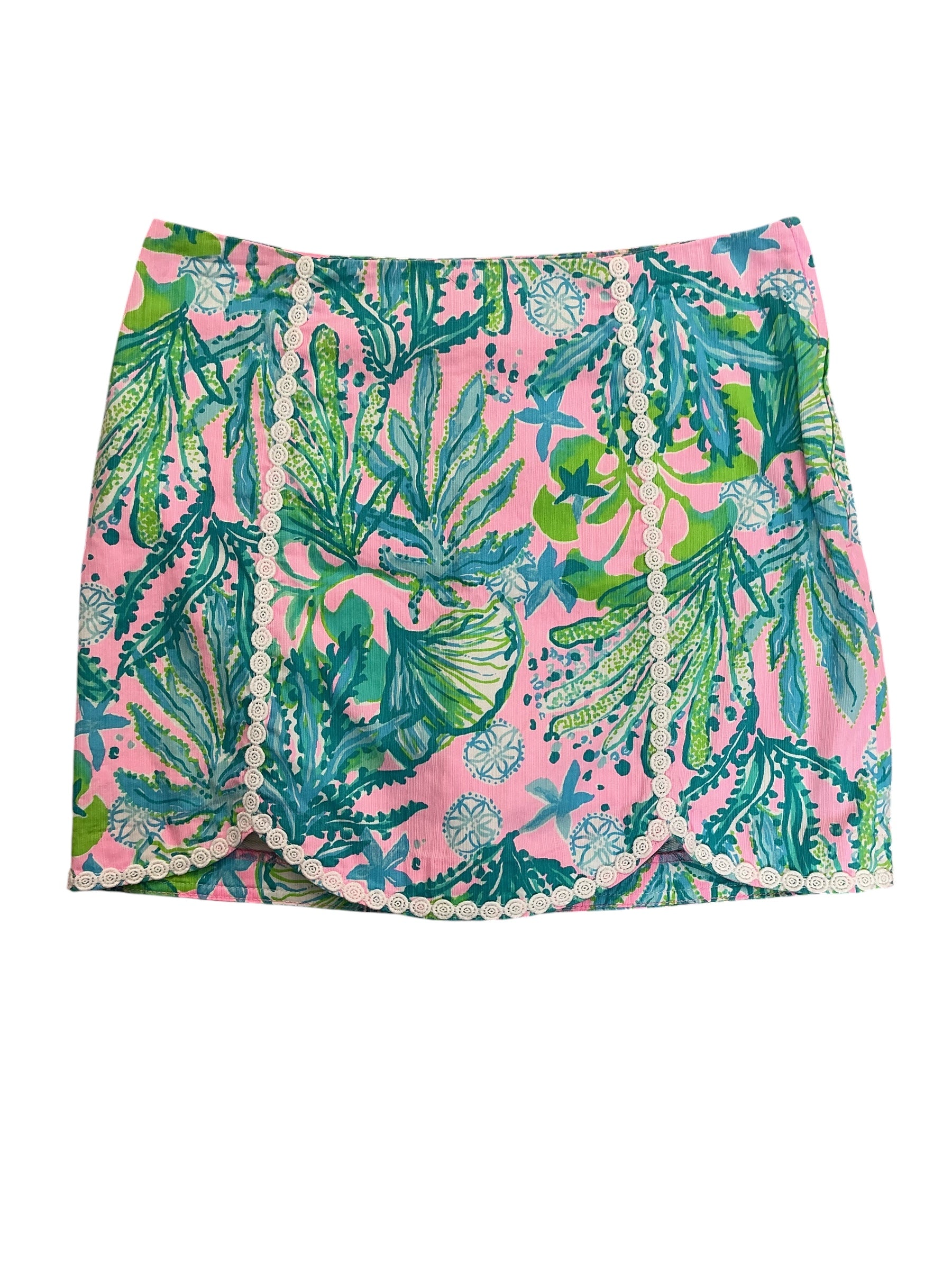 Lilly Pulitzer Scalloped Hem Pencil Skort Mandevilla Baby Hip Nautic - Size 6