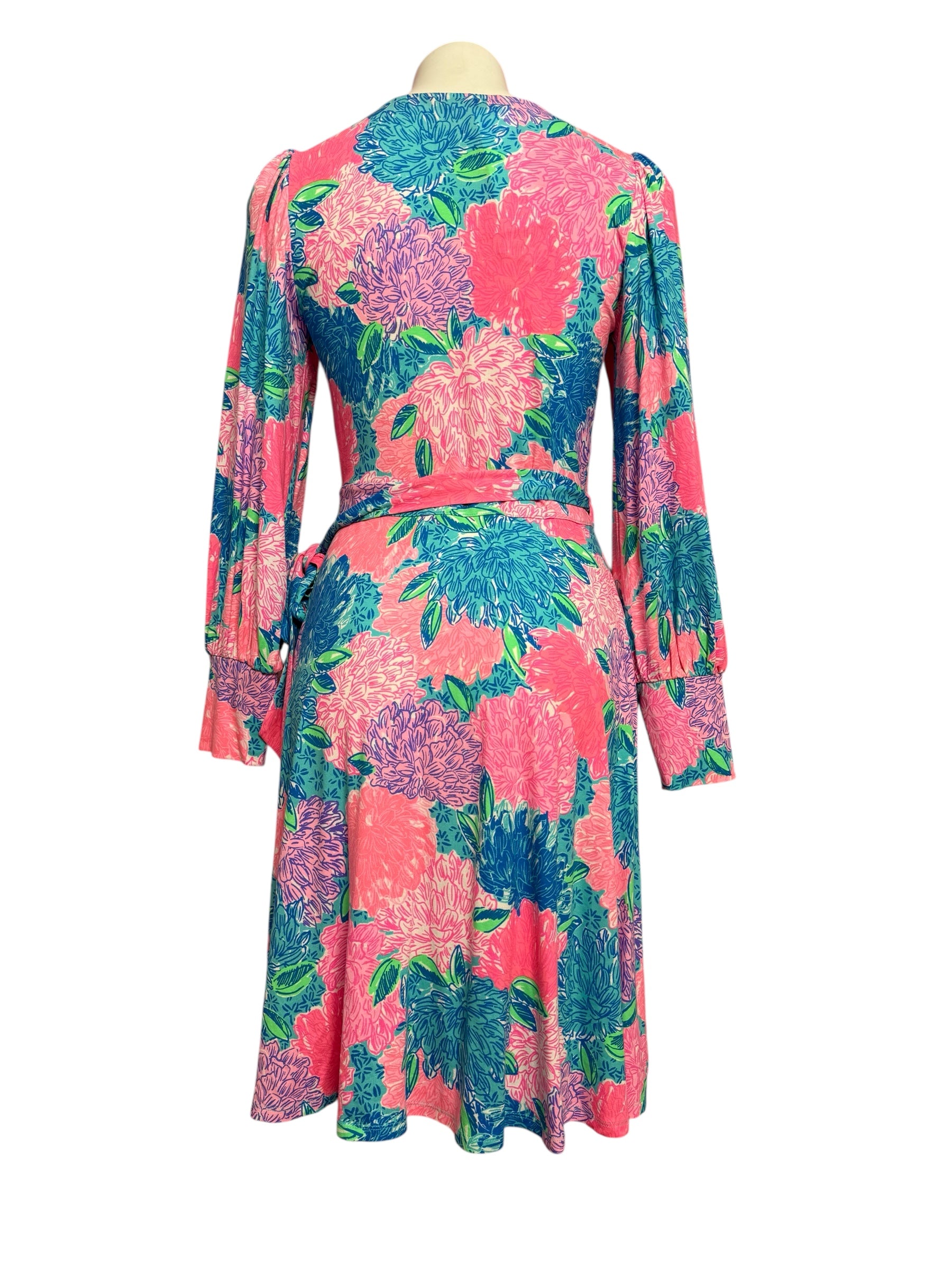 Lilly Pulitzer NWT Rosalinda Wrap Dress, Multi- Beach House Blooms Size S