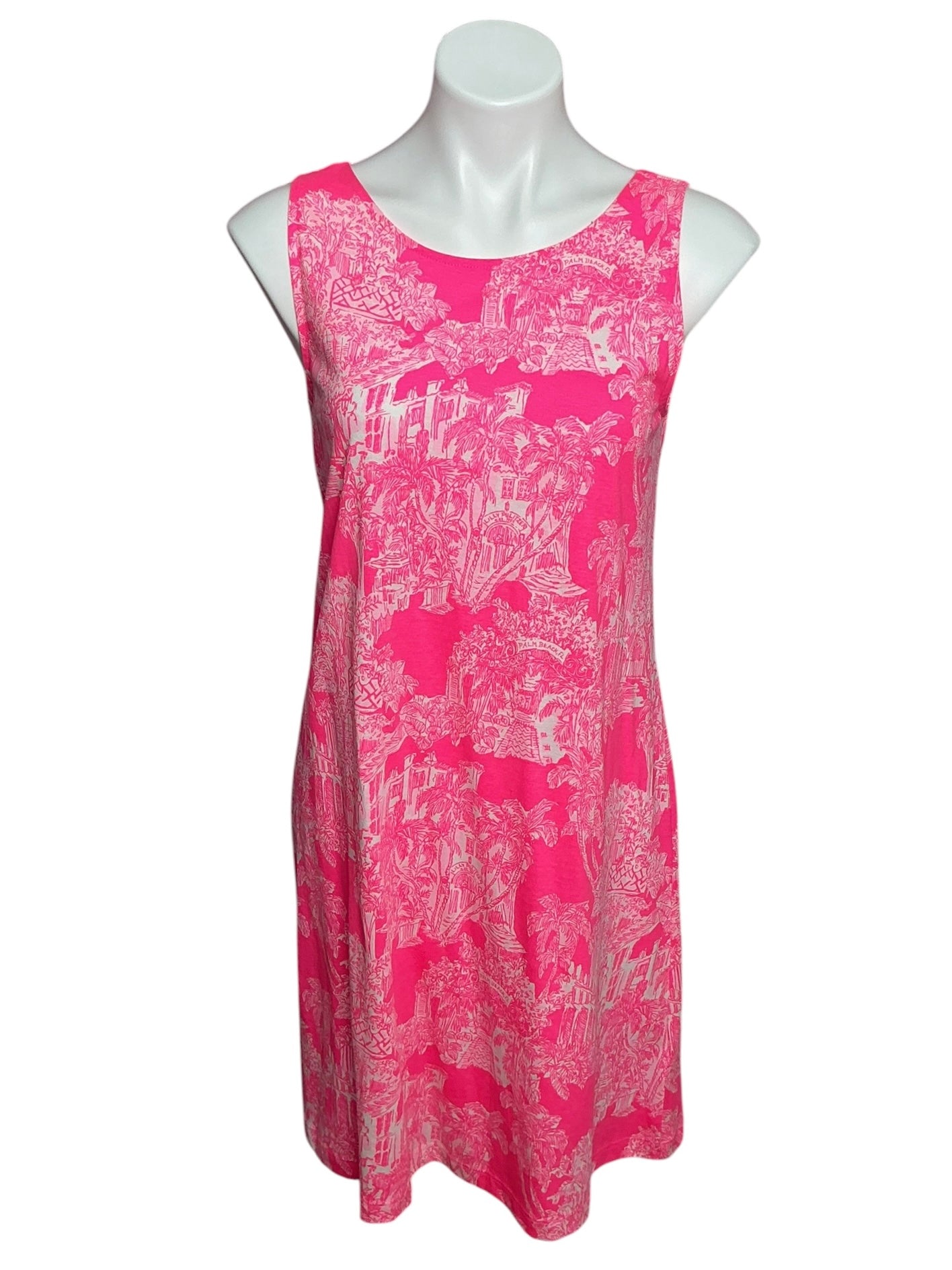Lilly Pulitzer NWT Kristen Dress Roxie Pink PB Anniversary Toile - Size S