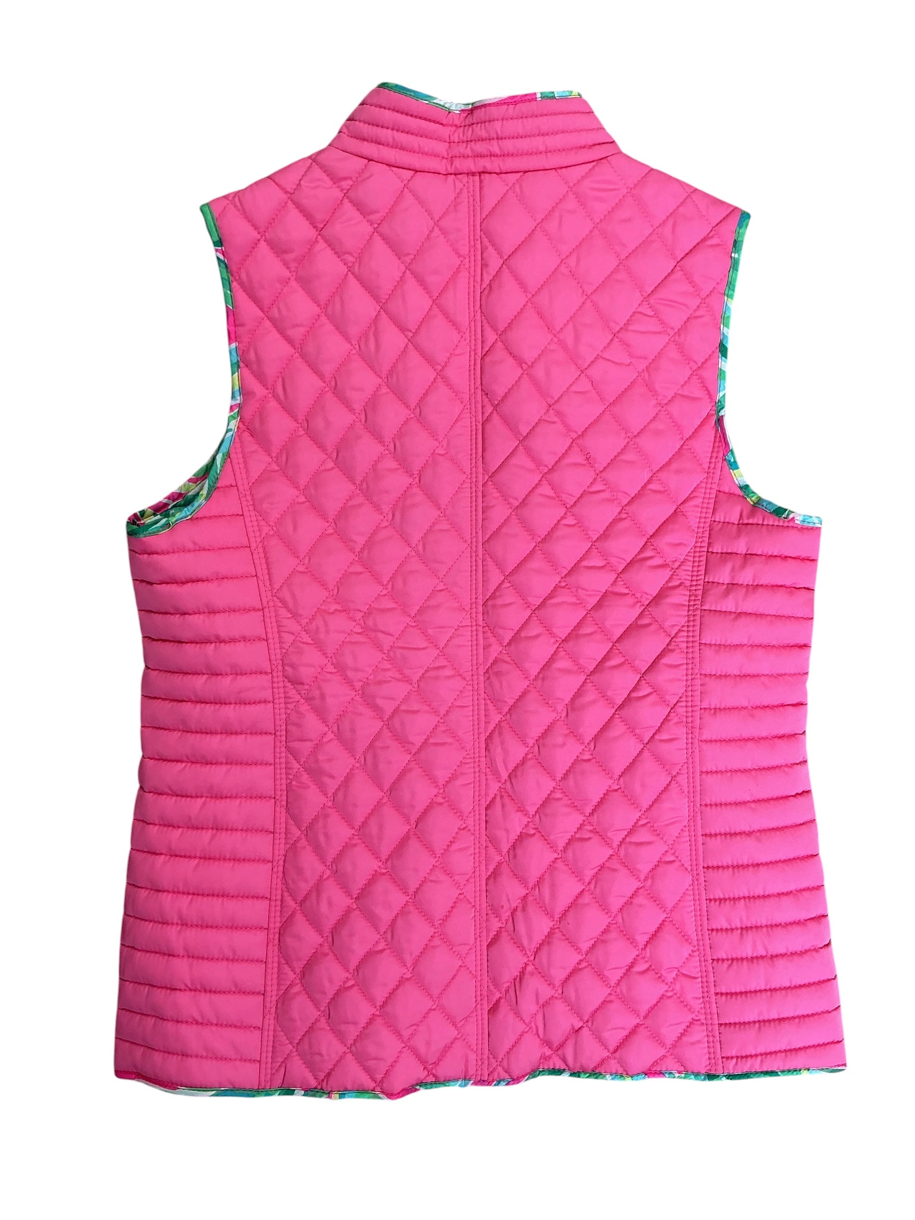 Lilly Pulitzer Girls Kids Lucy Reversible Vest Flamingo Pink Tropical Storm - Size XL (12-14)