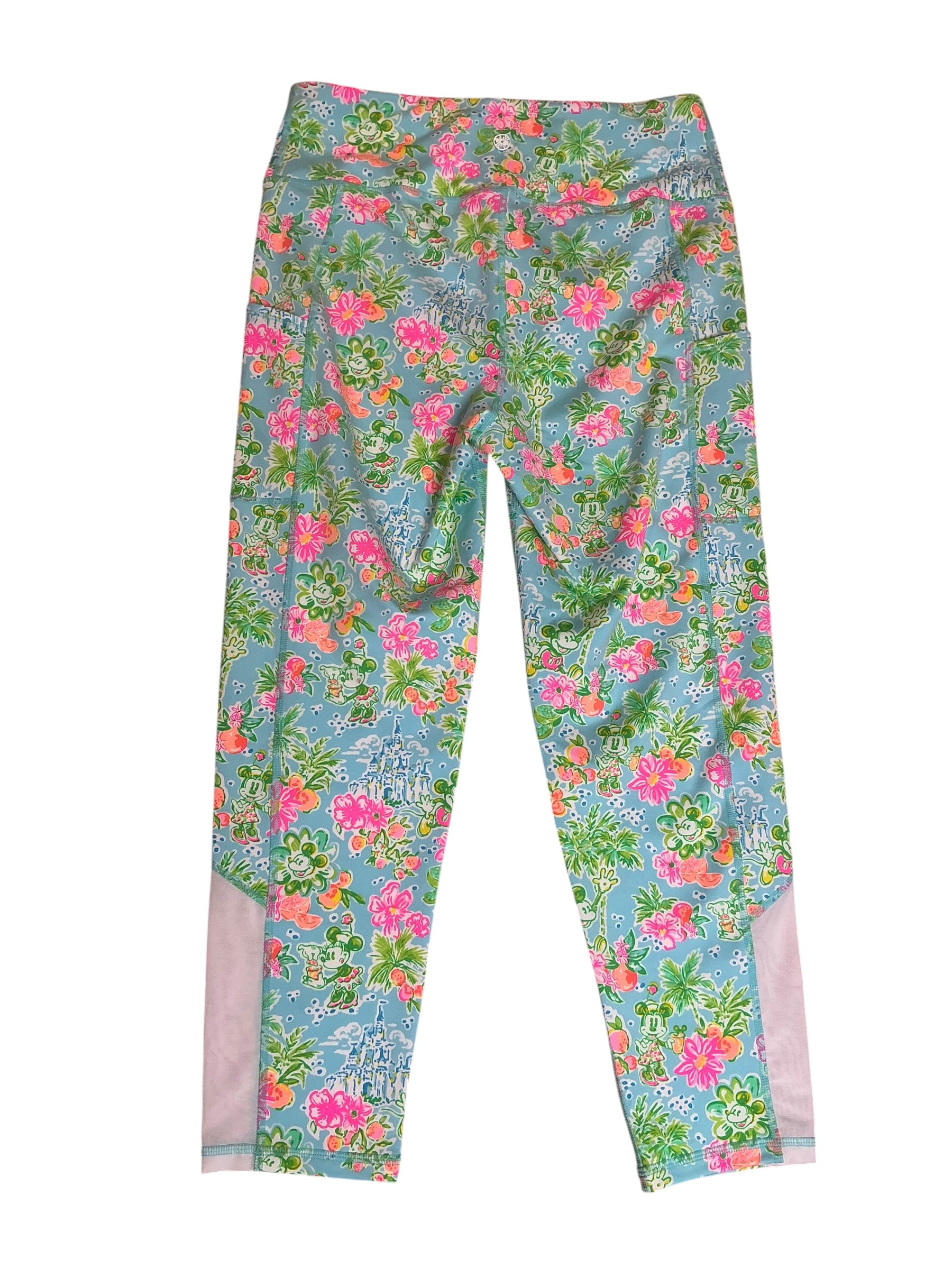 Lilly Pulitzer Luxletic Weekender High-Rise Midi Legging Blue Ibiza Lilly Loves Disney - Size L