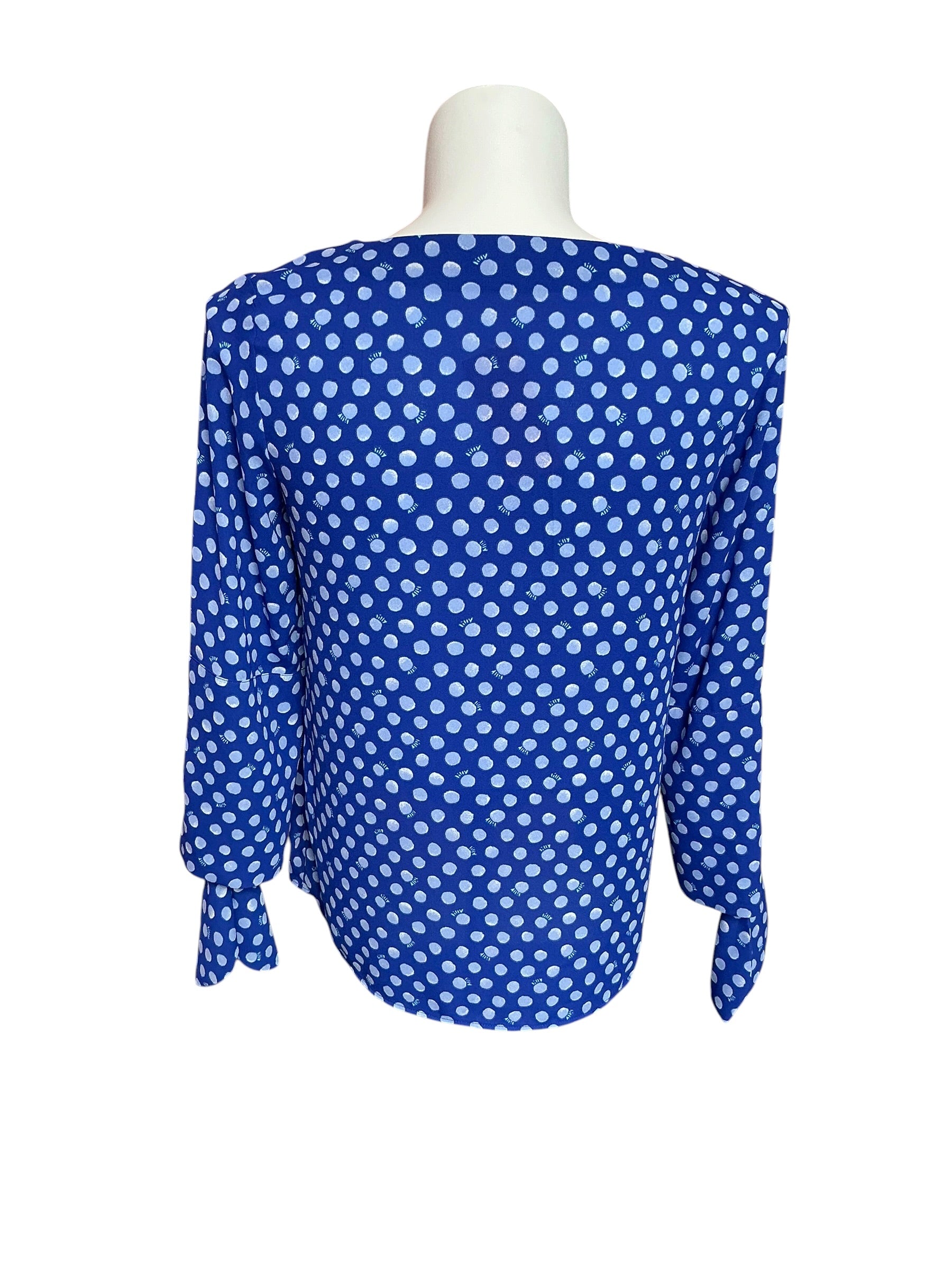Lilly Pulitzer Langston Top Royal Purple Spotted - Size M