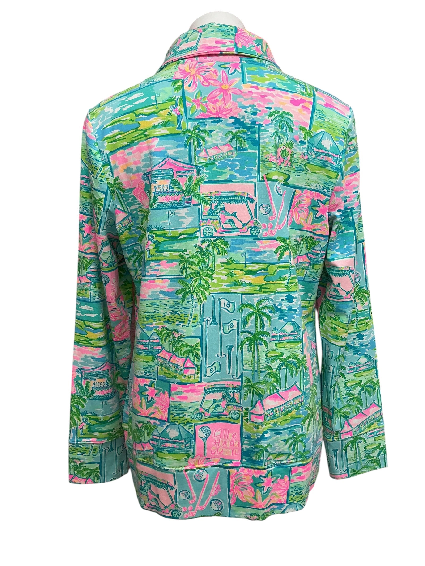 Lilly Pulitzer Leona Zip Up Jacket Multi Honda Classic Golf - Size L
