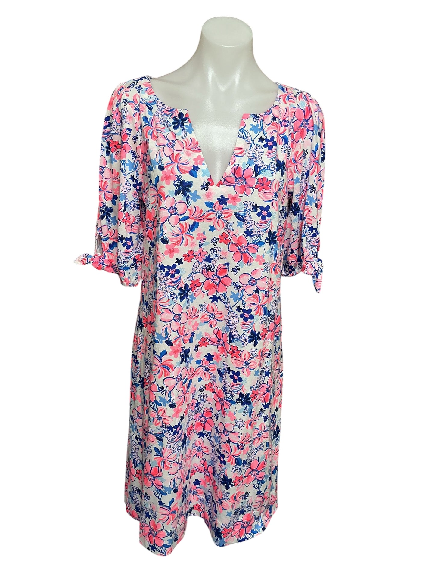 Lilly Pulitzer Easley Short Sleeve Dress For The Fans - Size M