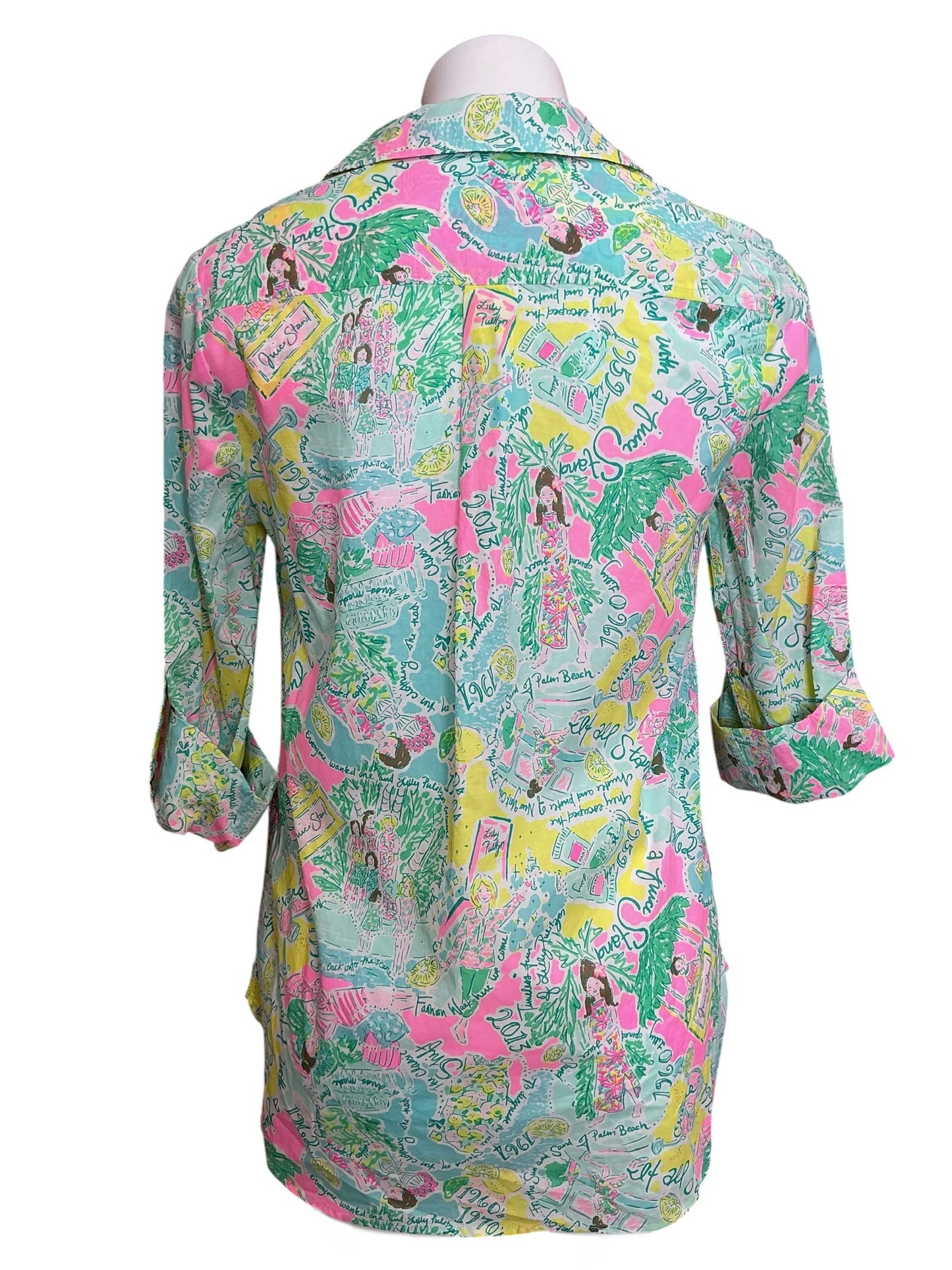 Lilly Pulitzer NWT Captiva Tunic Multi Pop Up In The Beginning - Size S