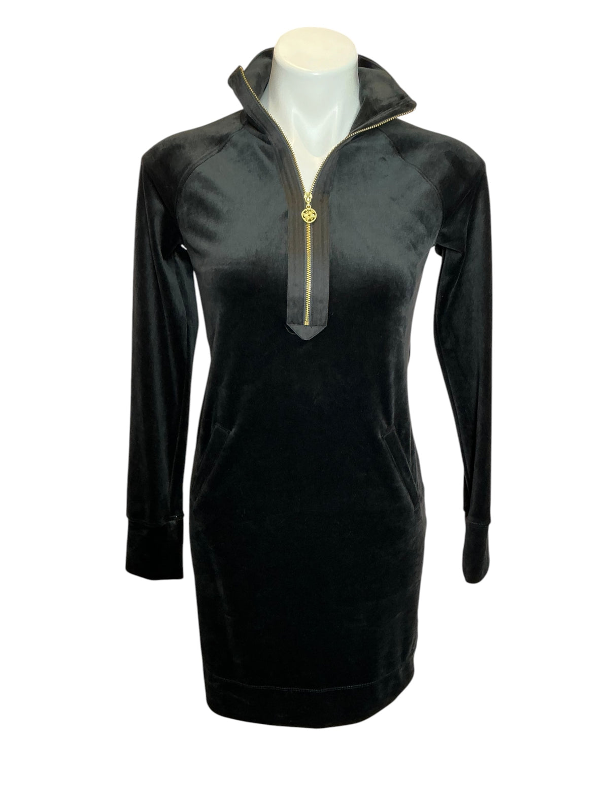 Lilly Pulitzer Eleni Velour Dress Noir - Size XL