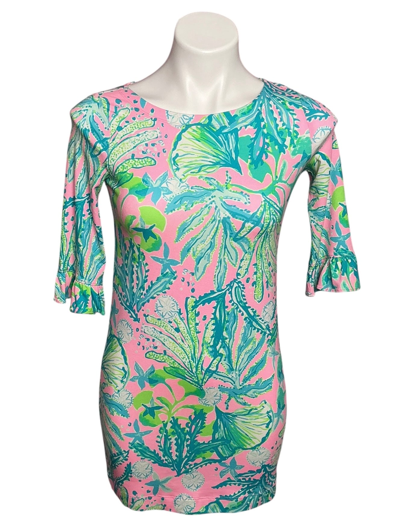 Lilly Pulitzer NWT Girls UPF 50+ Mini Sophie Ruffle Mandevilla Baby Hip Nautic - Size L (8-10)