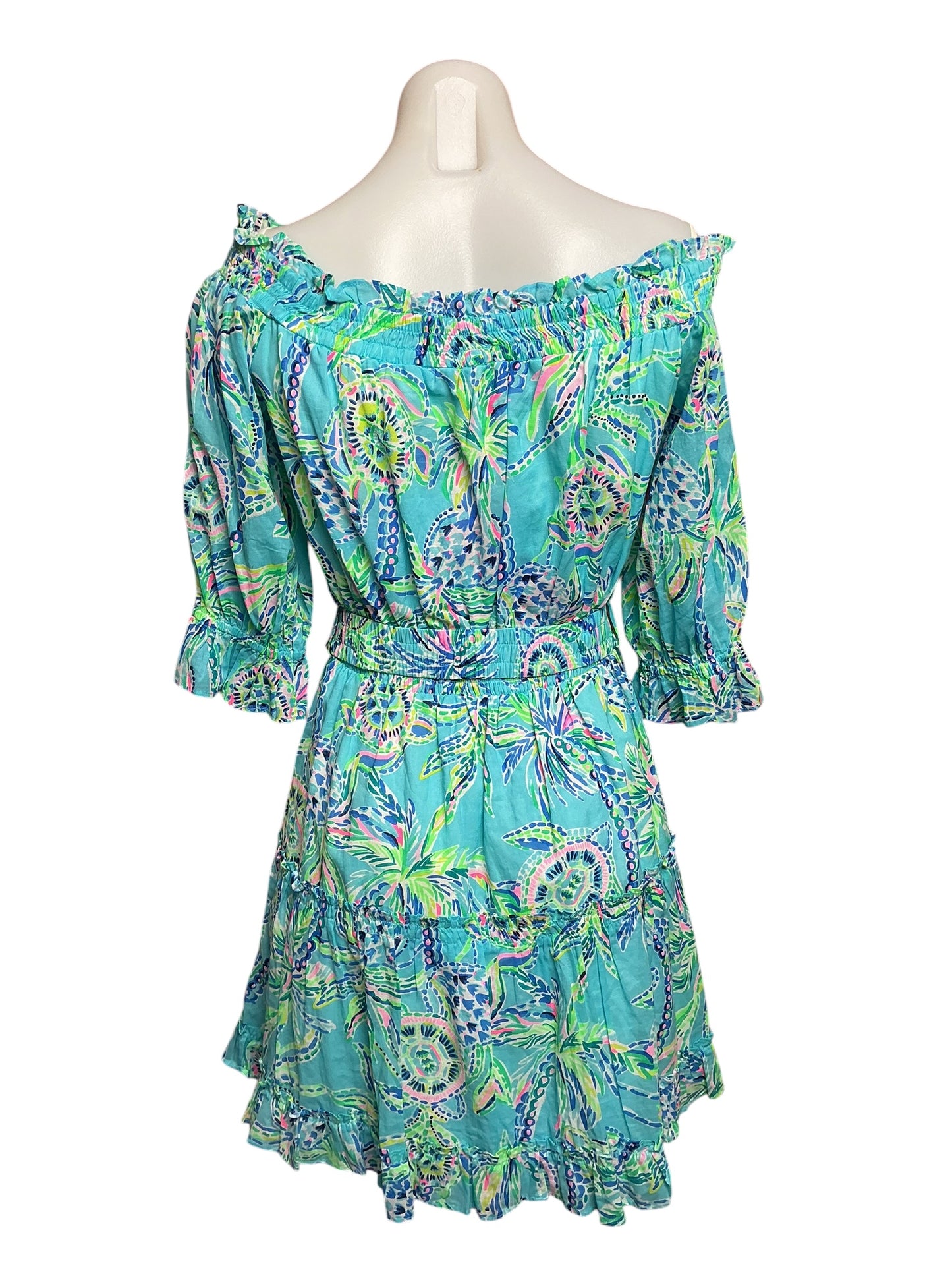 Lilly Pulitzer NWT Louisa Dress Bermuda Blue Turtle Szn - Size M