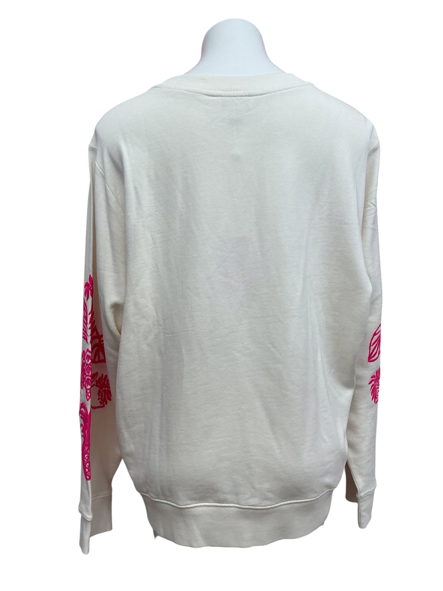 Lilly Pulitzer NWT Ballad Long Sleeve Sweater Coconut Safari Social Embroidery - Size M