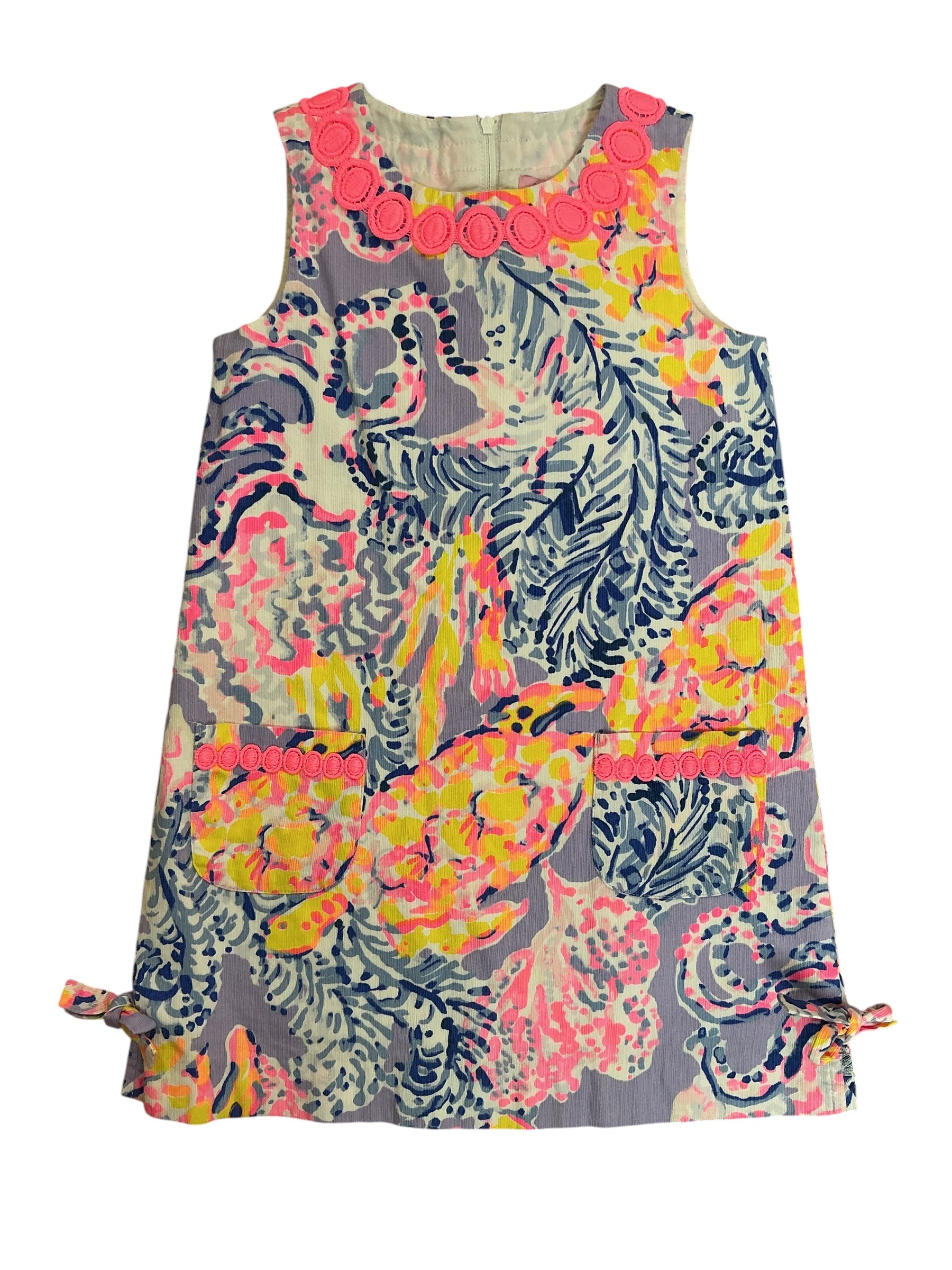 Lilly Pulitzer Kids Girls Little Lilly Classic Shift Dress Lilac So Snappy - Size 6
