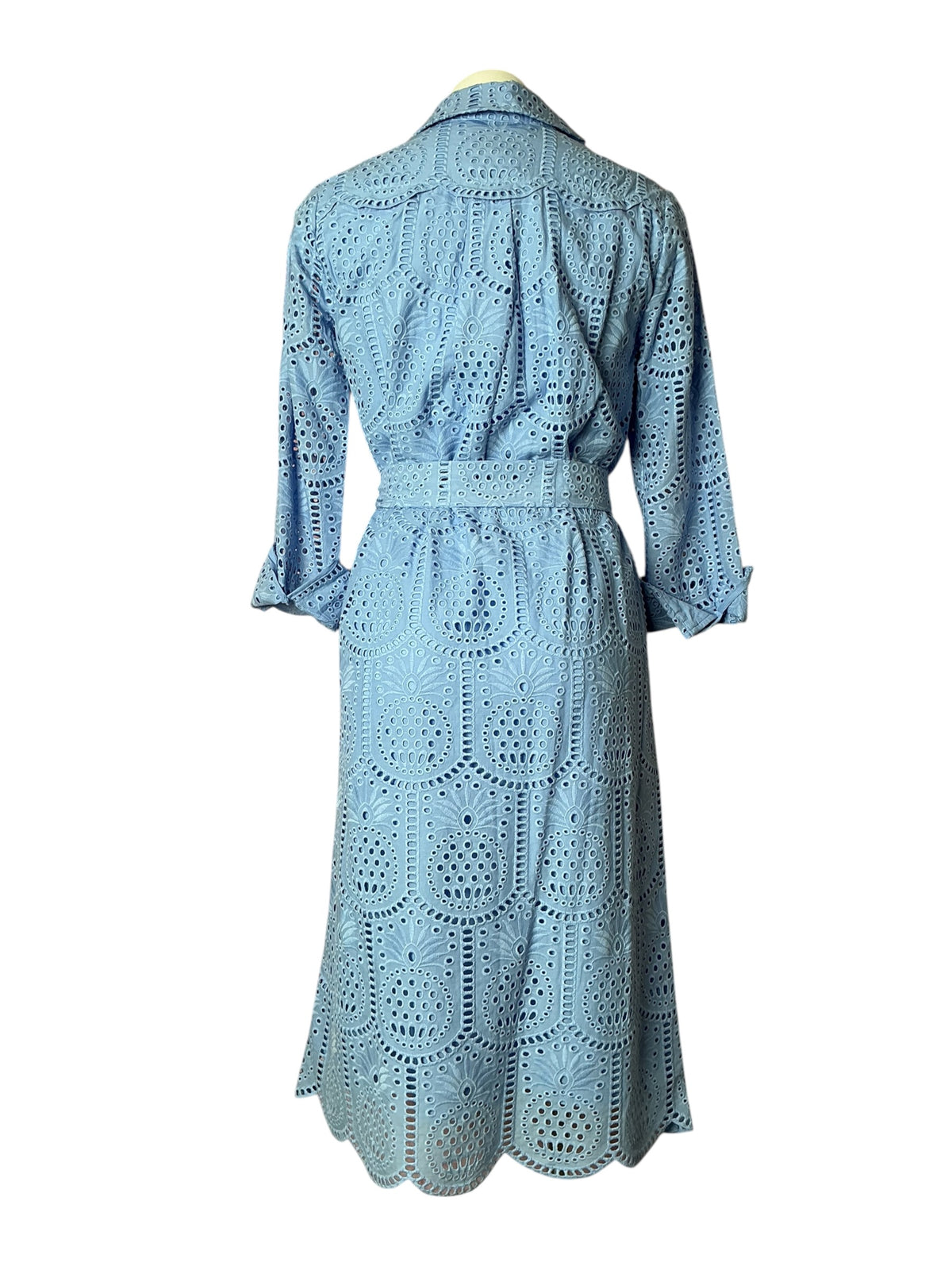 Lilly Pulitzer NWT Eire Midi Shirtdress Jacaranda Blue Pineapple Title Eyelet - Size 2