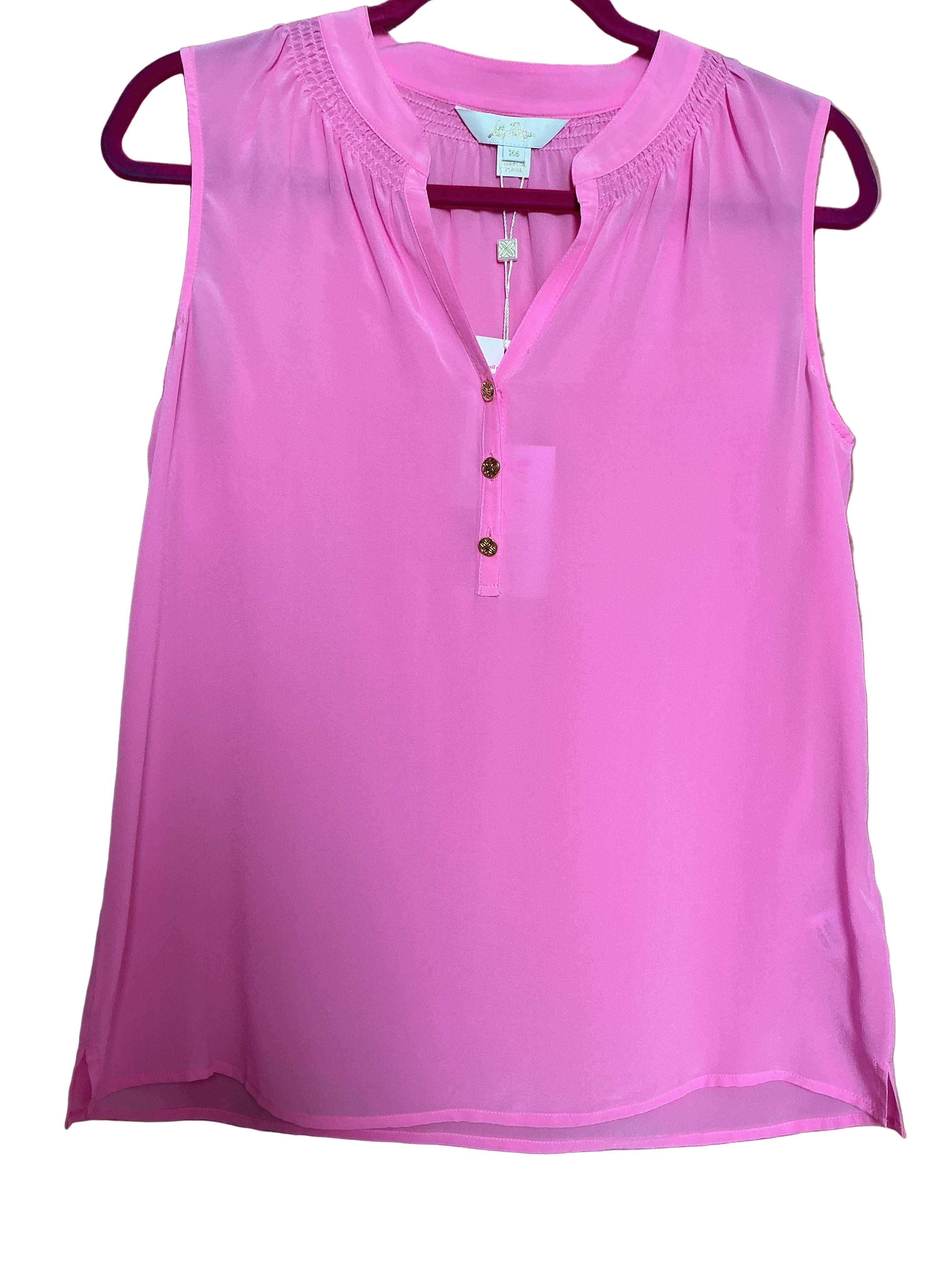 Lilly Pulitzer NWT Sleeveless Elsa Top Rousseau Pink  - Size XS