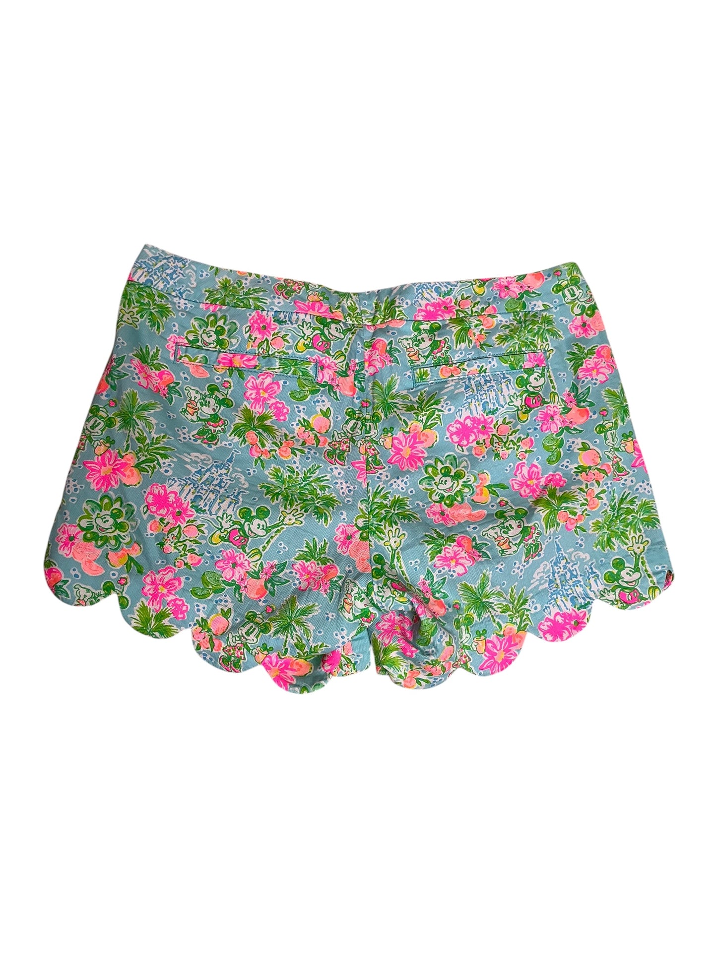 Lilly Pulitzer Buttercup Scalloped Shorts Lilly Loves Disney - Size 4