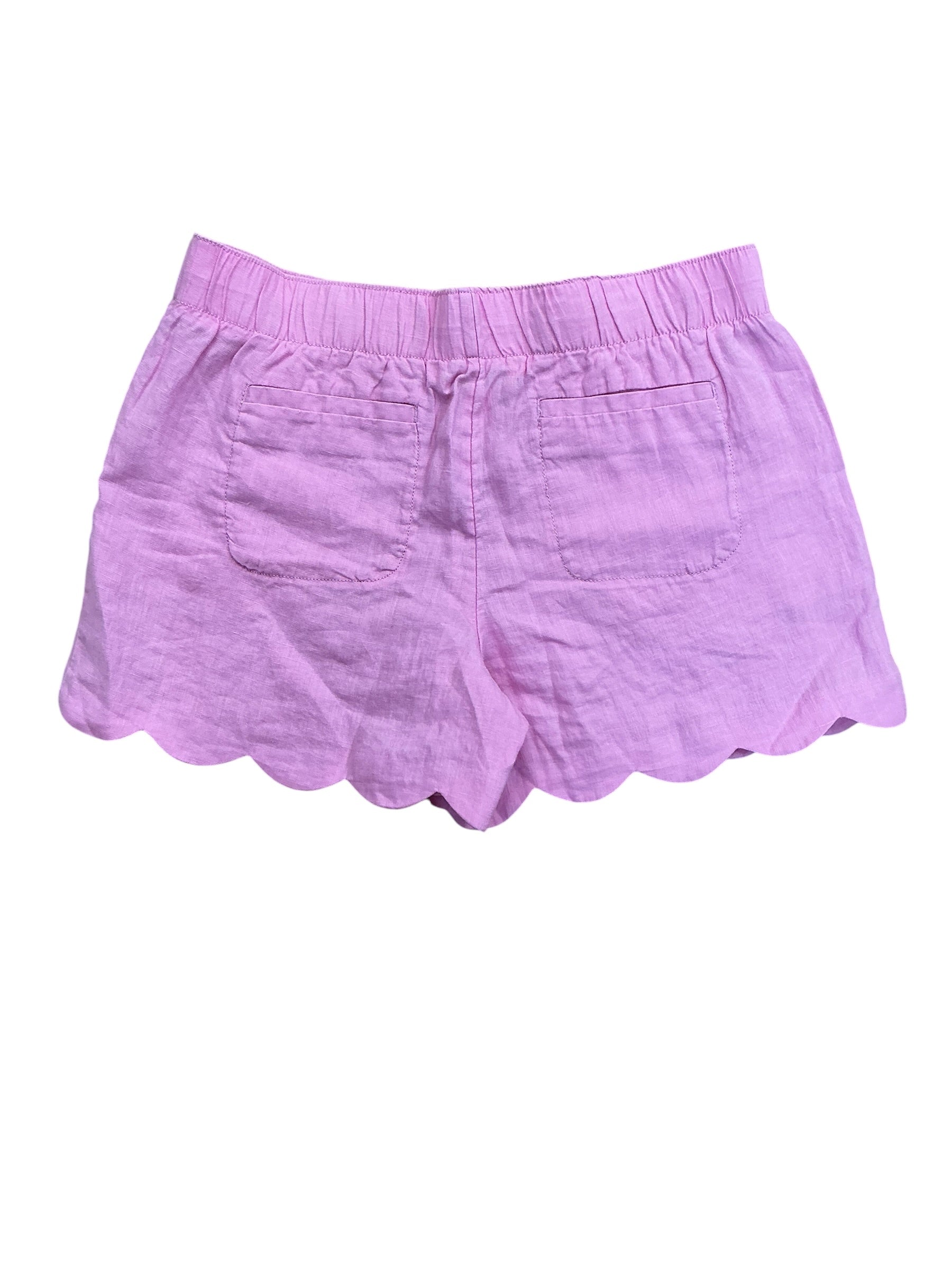 Lilly Pulitzer Brea Linen Scallop Shorts Lilac Rose - Size M