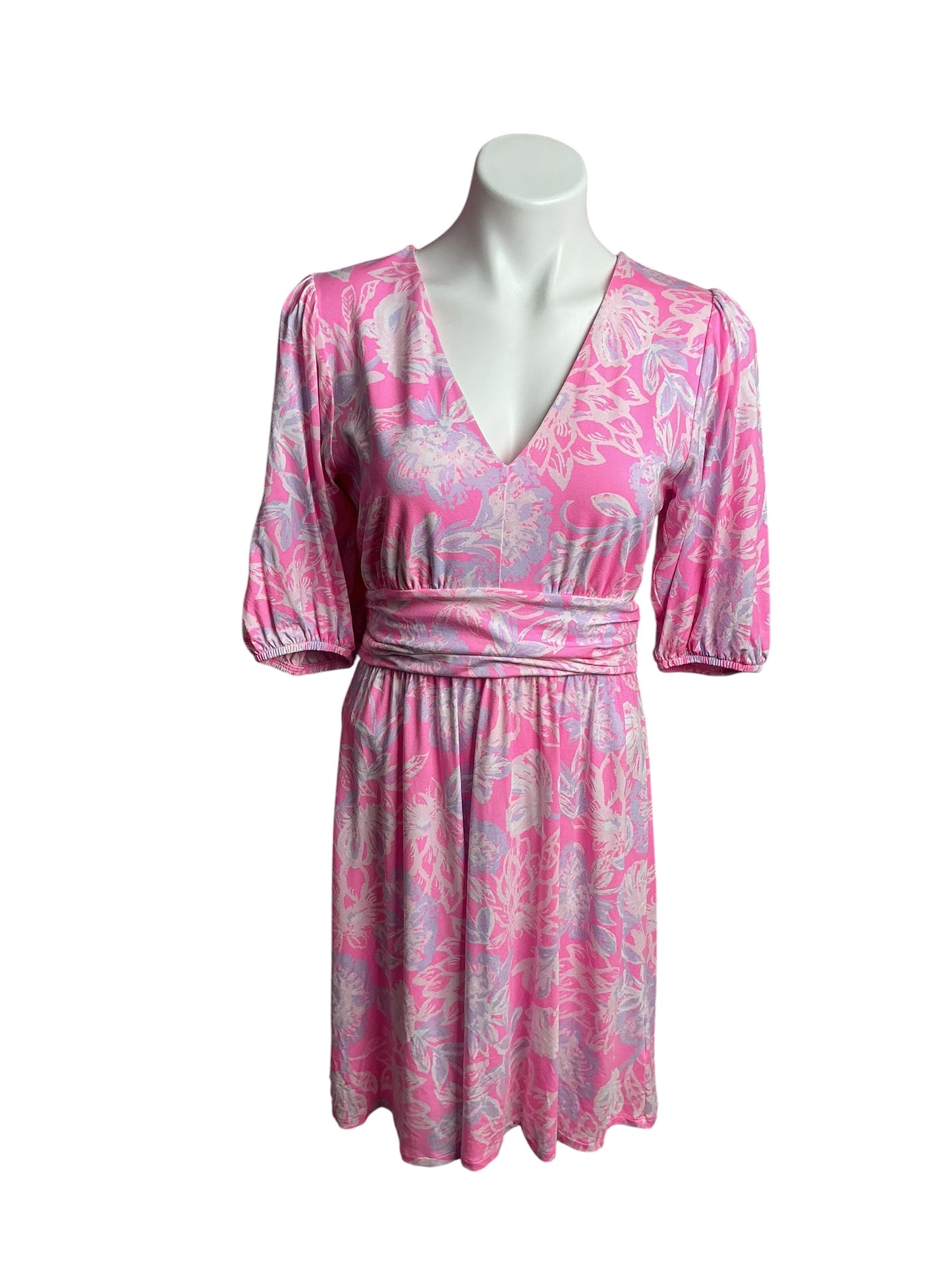 Lilly Pulitzer- Brightan Dress Rousseau Pink Zen Garden Size 6
