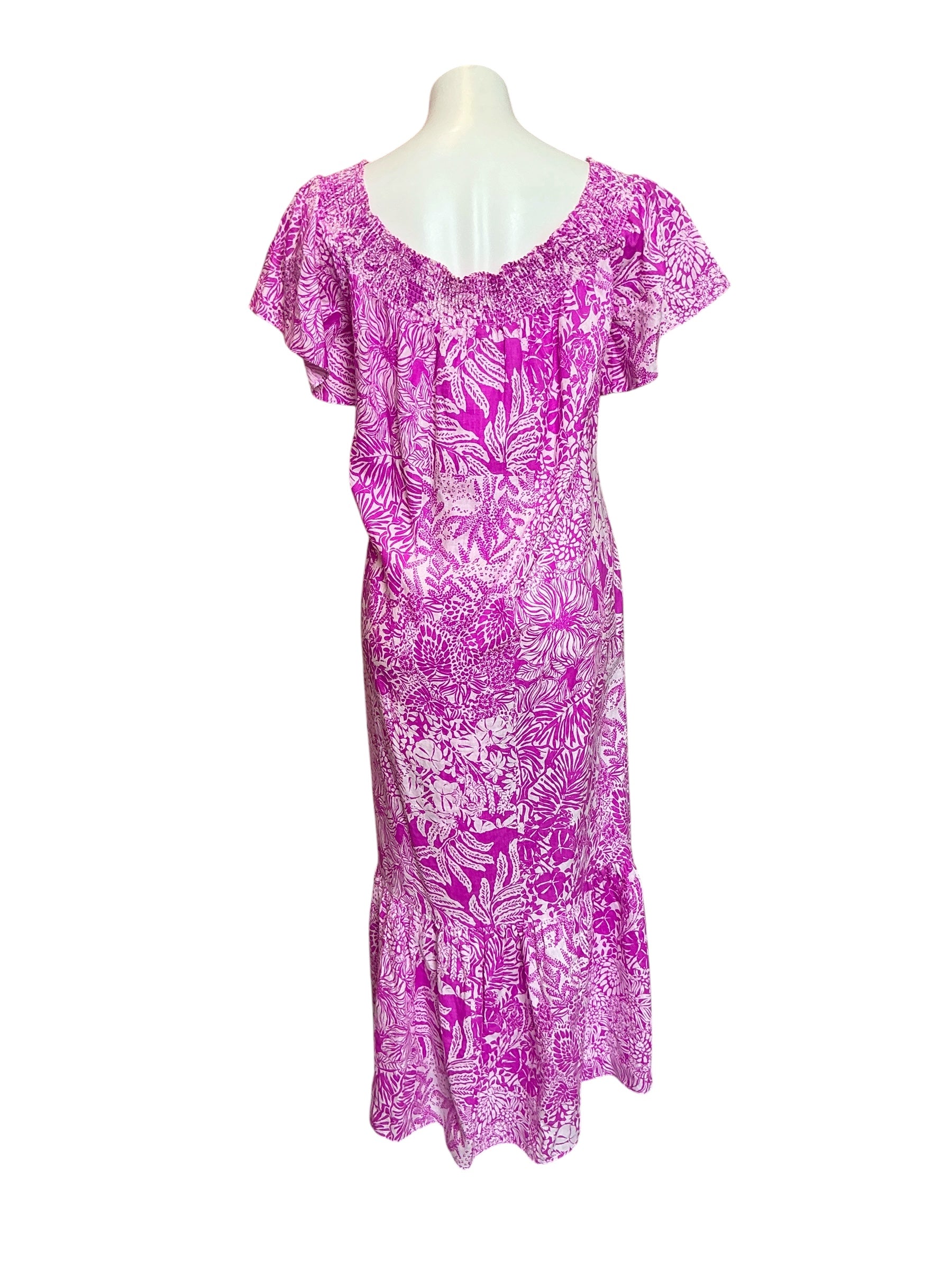 Lilly Pulitzer NWT Isbell Off The Shoulder Wild Fuchsia Swipe Right - Size XL
