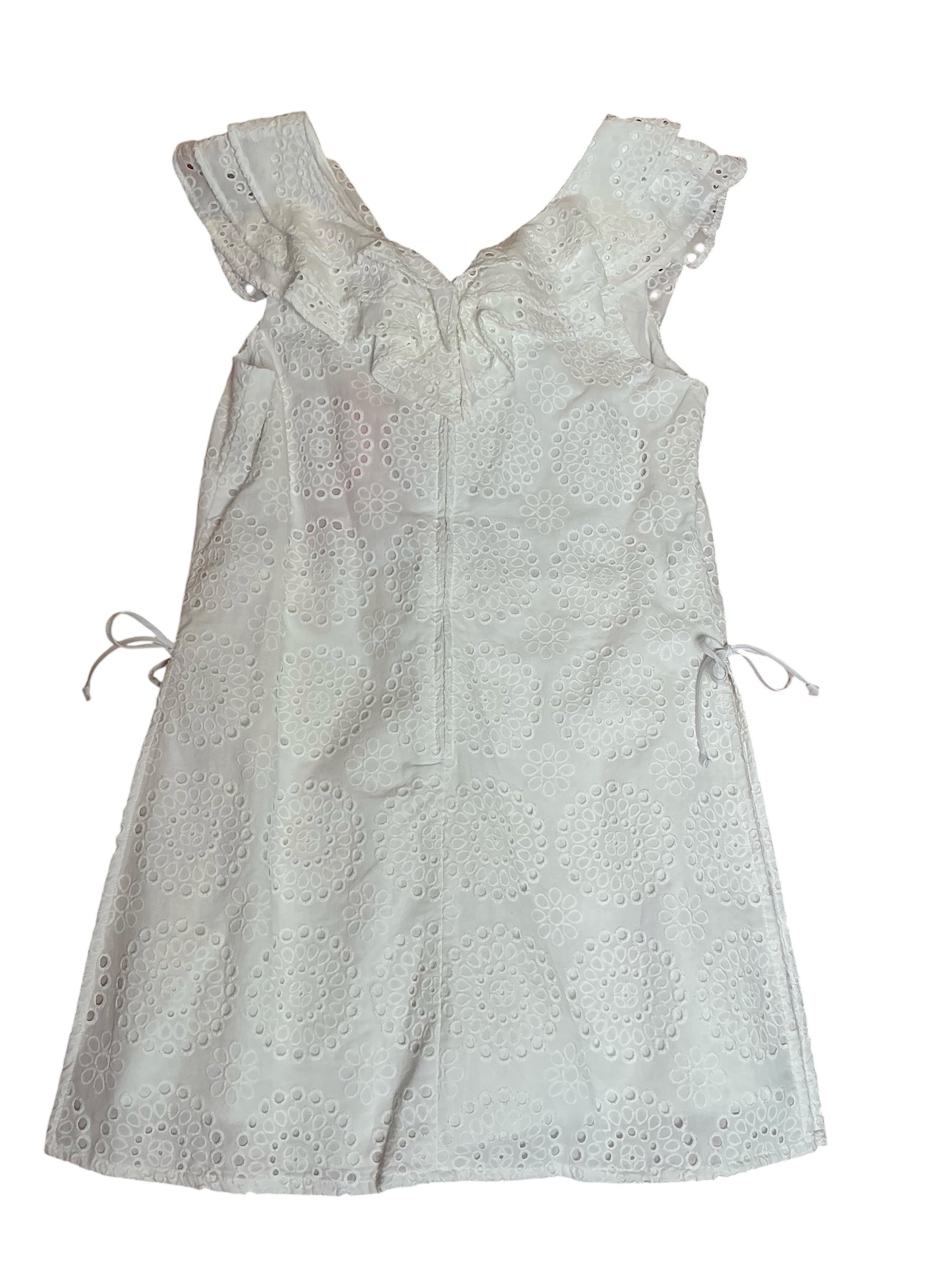 Lilly Pulitzer NWT Emiline Romper Resort White Circle Bloom Eyelet - Size 8