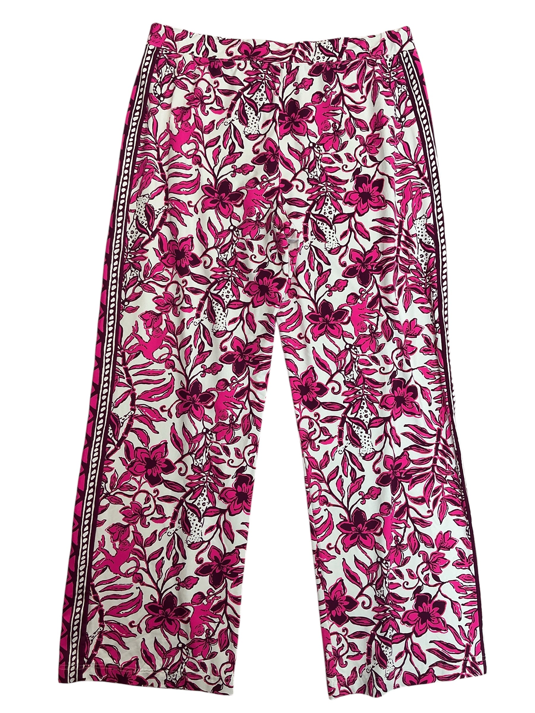 Lilly Pulitzer UPF 50+ ChillyLilly Grenada Knit Pants Elderflower Blossom Lil Escape Plan - Size L