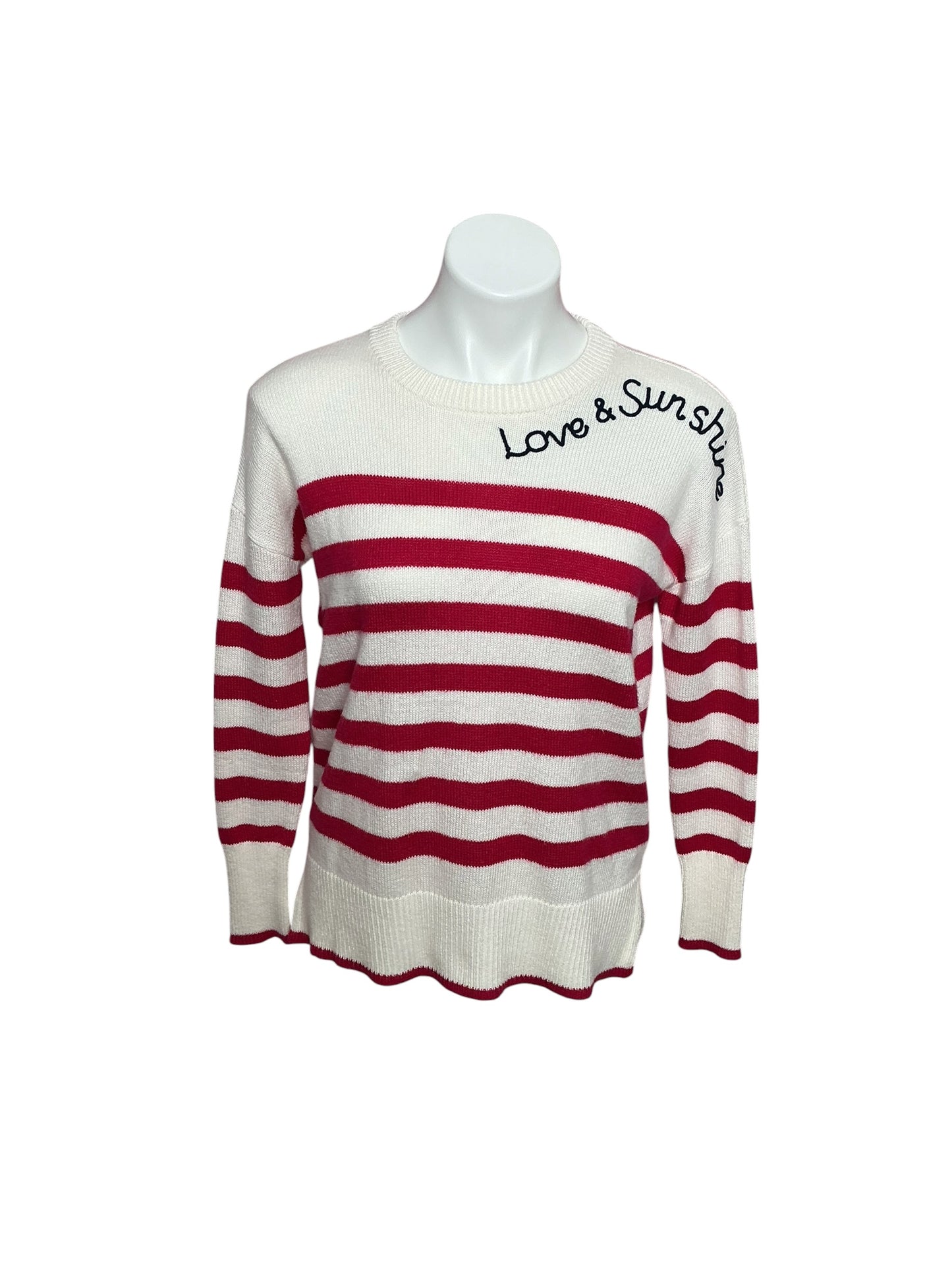 Lilly Pulitzer Quince Sweater Poinsettia Red Cruise Stripe - Size XXS