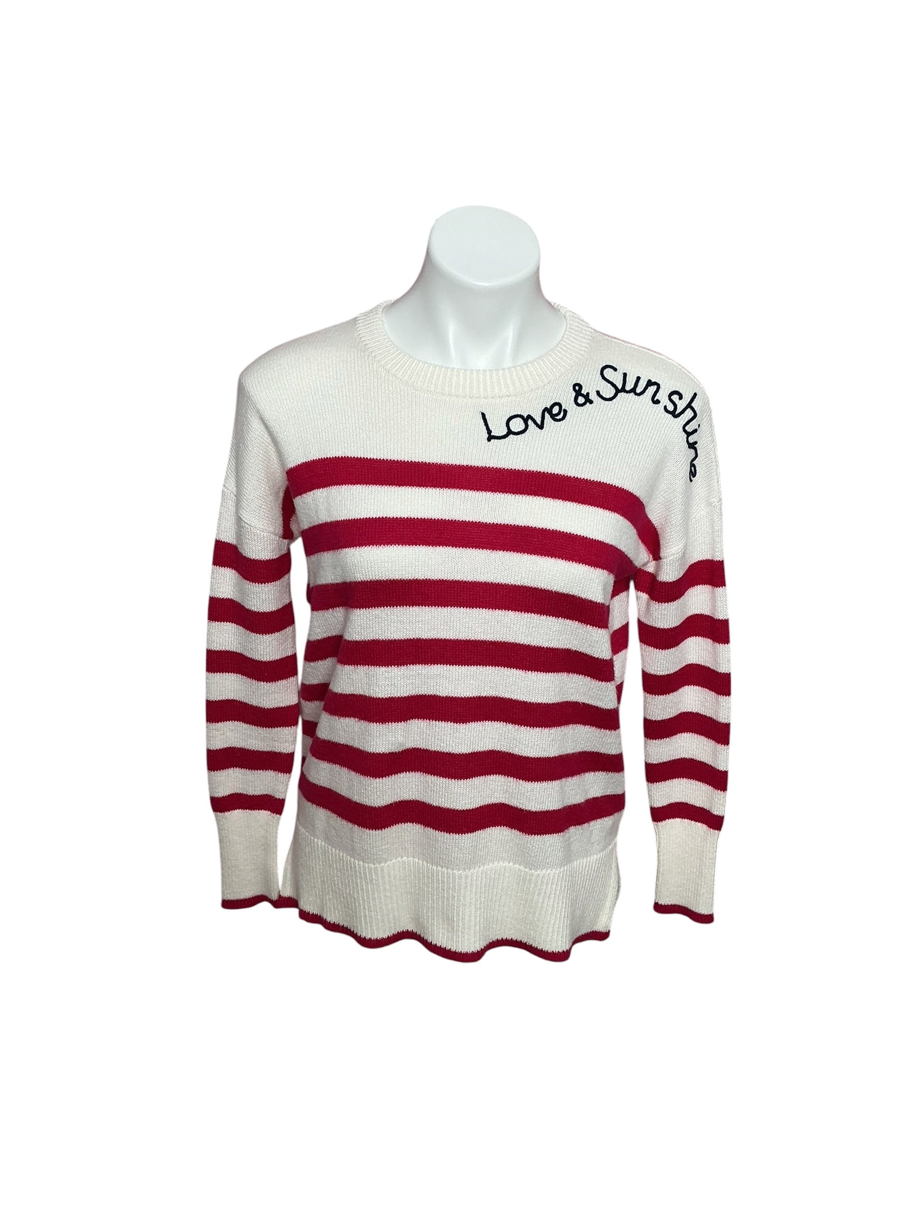 Lilly Pulitzer Quince Sweater Poinsettia Red Cruise Stripe - Size XXS