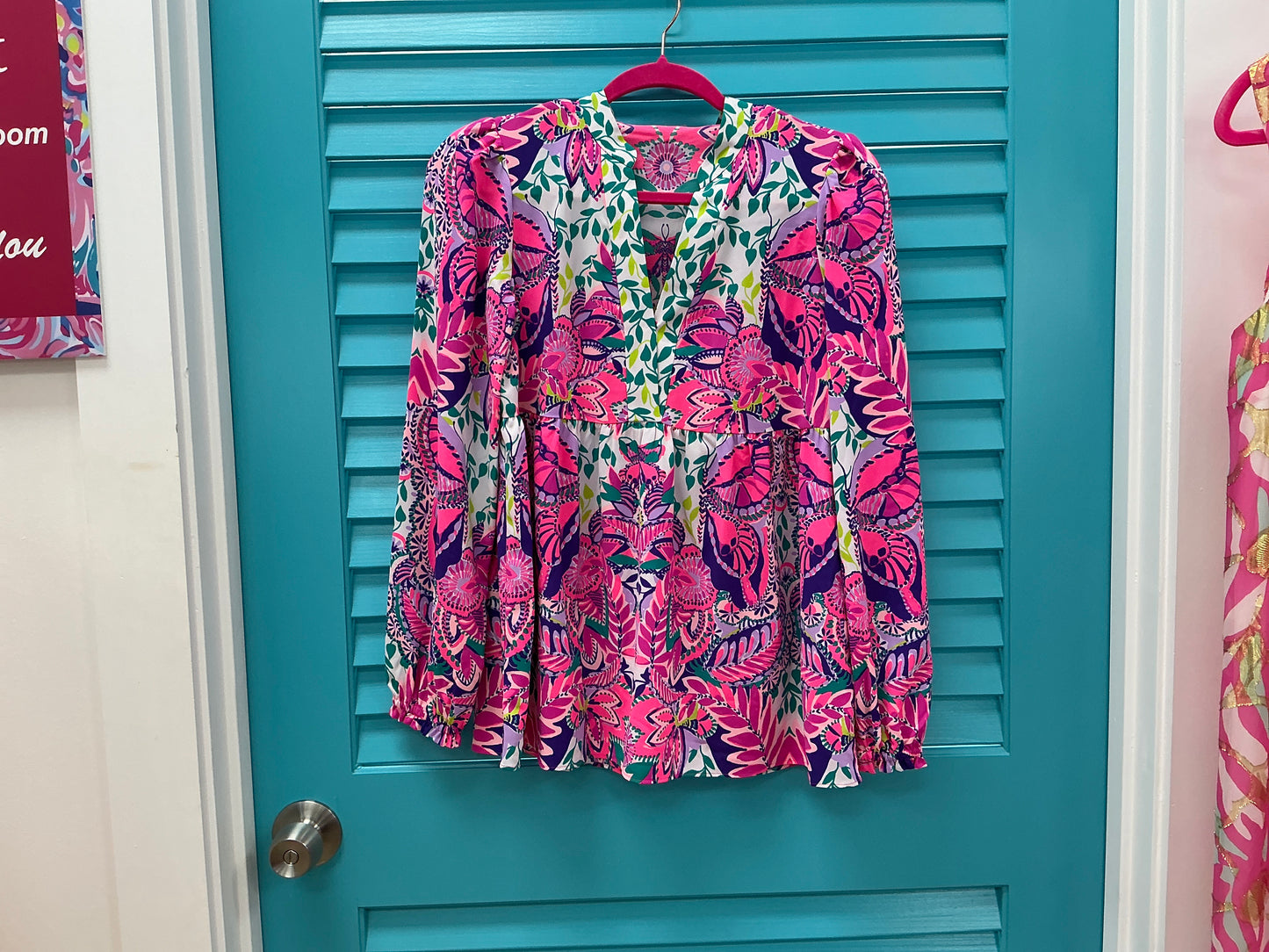 Lilly Pulitzer NWT Winona Stretch Tunic Resort White She’s Too Fly Engineere - Size XS