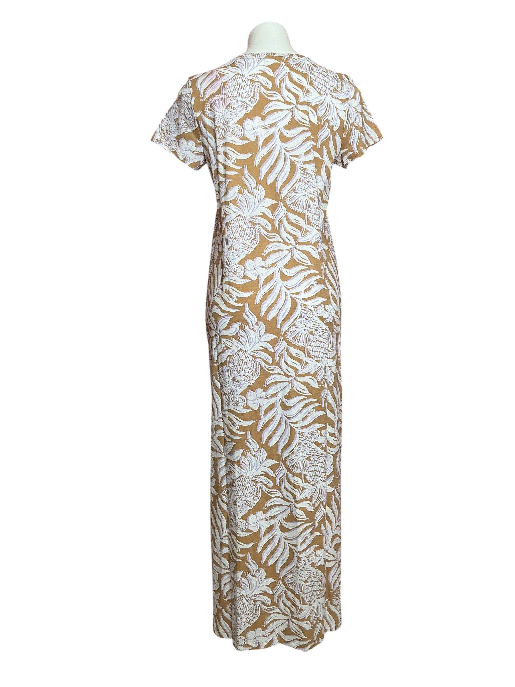 Lilly Pulitzer Etta Short Sleeve Maxi Dress Rattan Bon Vivants - Size M