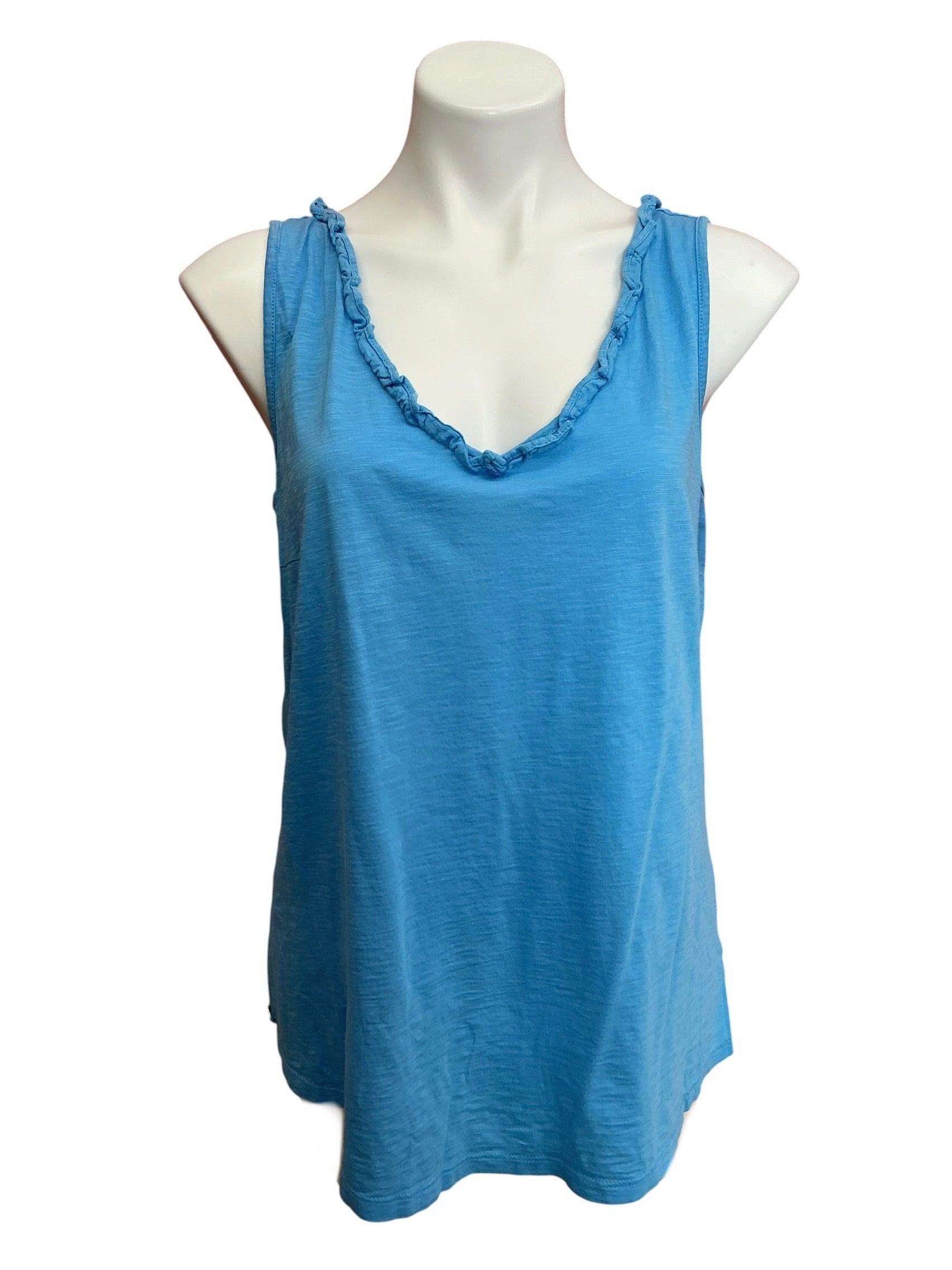 Lilly Pulitzer Gigi Ruffle Tank Top Bermuda Blue - Size L