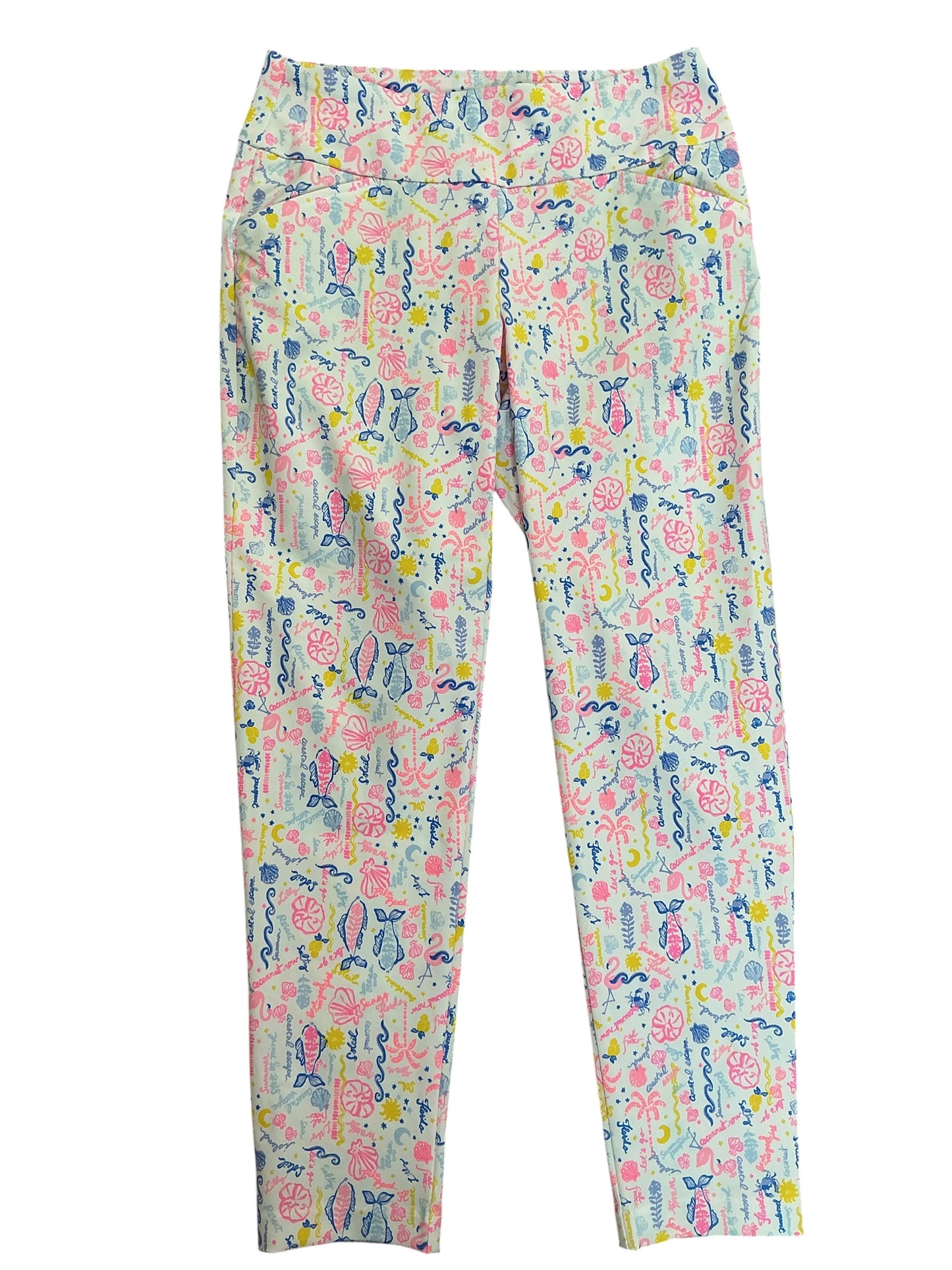 Lilly Pulitzer Luxletic Corso Pants Multi Summer Serenade Golf - Size 6