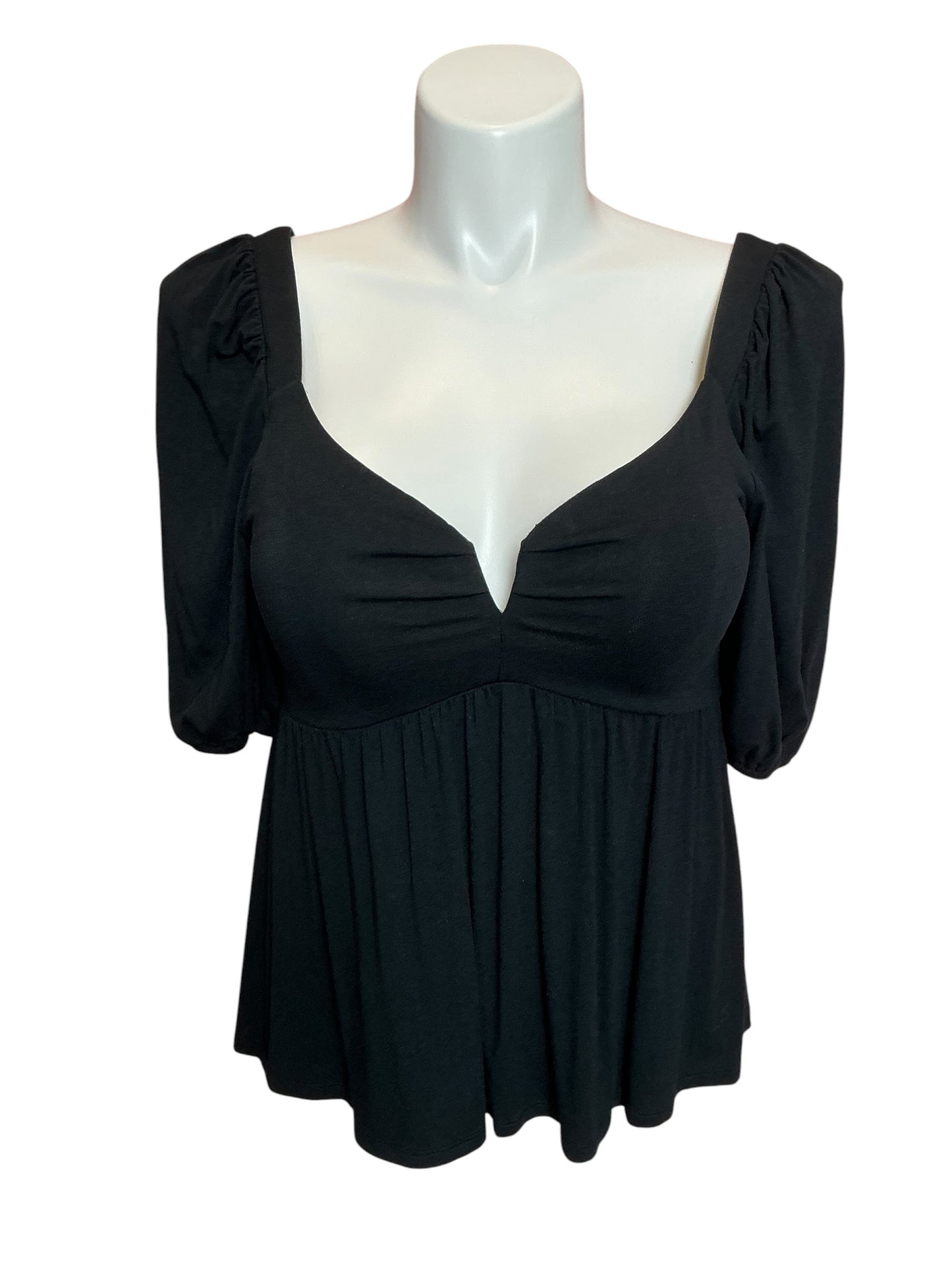 Lilly Pulitzer Floriana Knit Top Solid Onyx - Size L