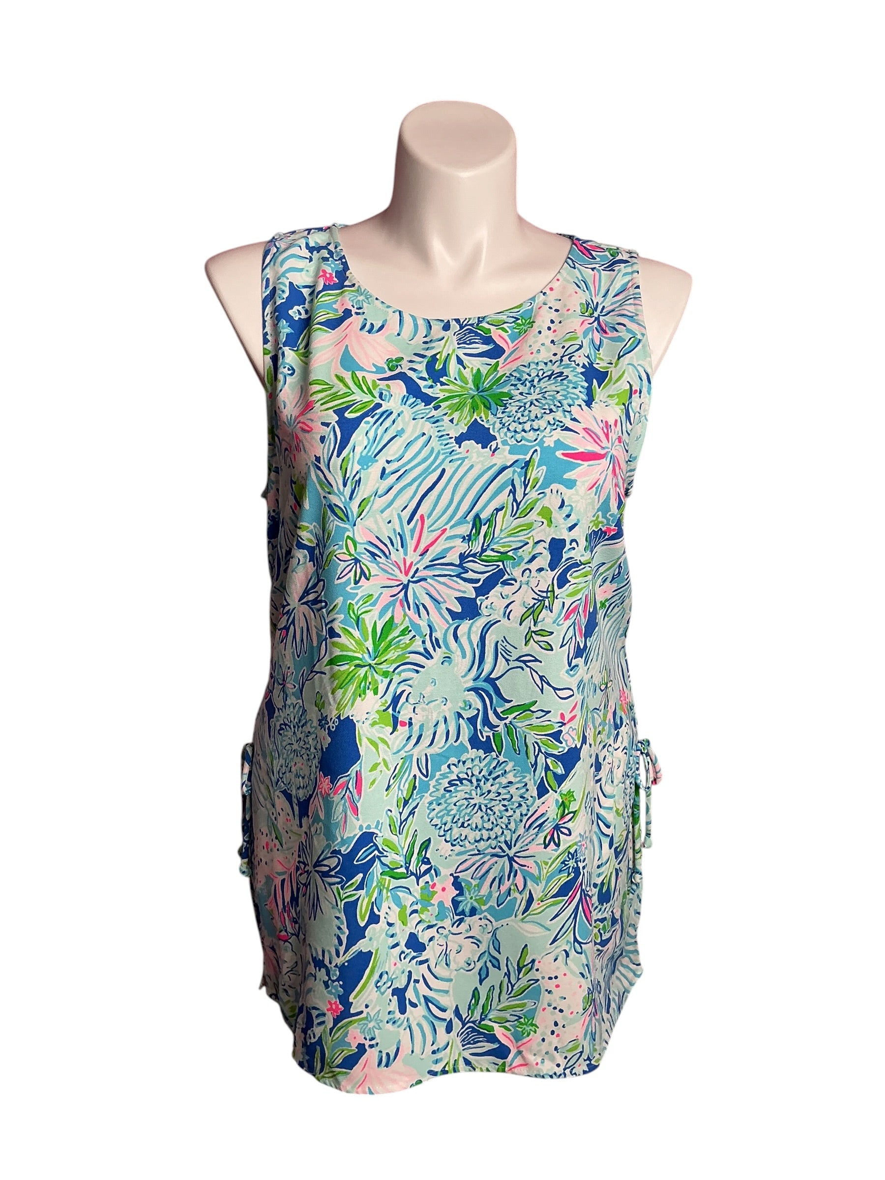 Lilly Pulitzer- NWT Donna Top Coastal Blue Lion Around Size XL