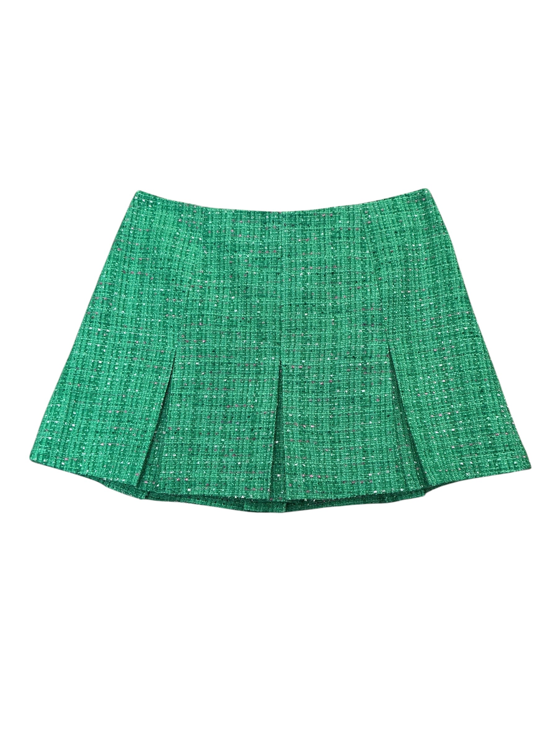 Lilly Pulitzer Cammi Mini Skirt Kelly Green Palm Bech Boucle - Size 16