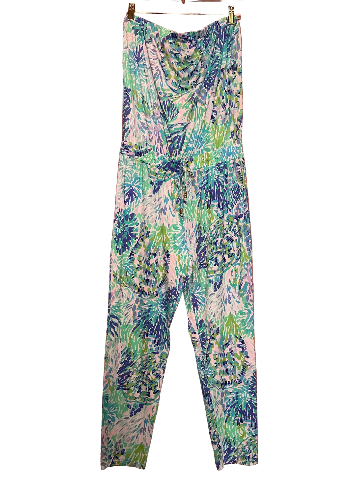 Lilly Pulitzer Strapless Keely Jumpsuit Multi Shell Of A PartySize - Size M