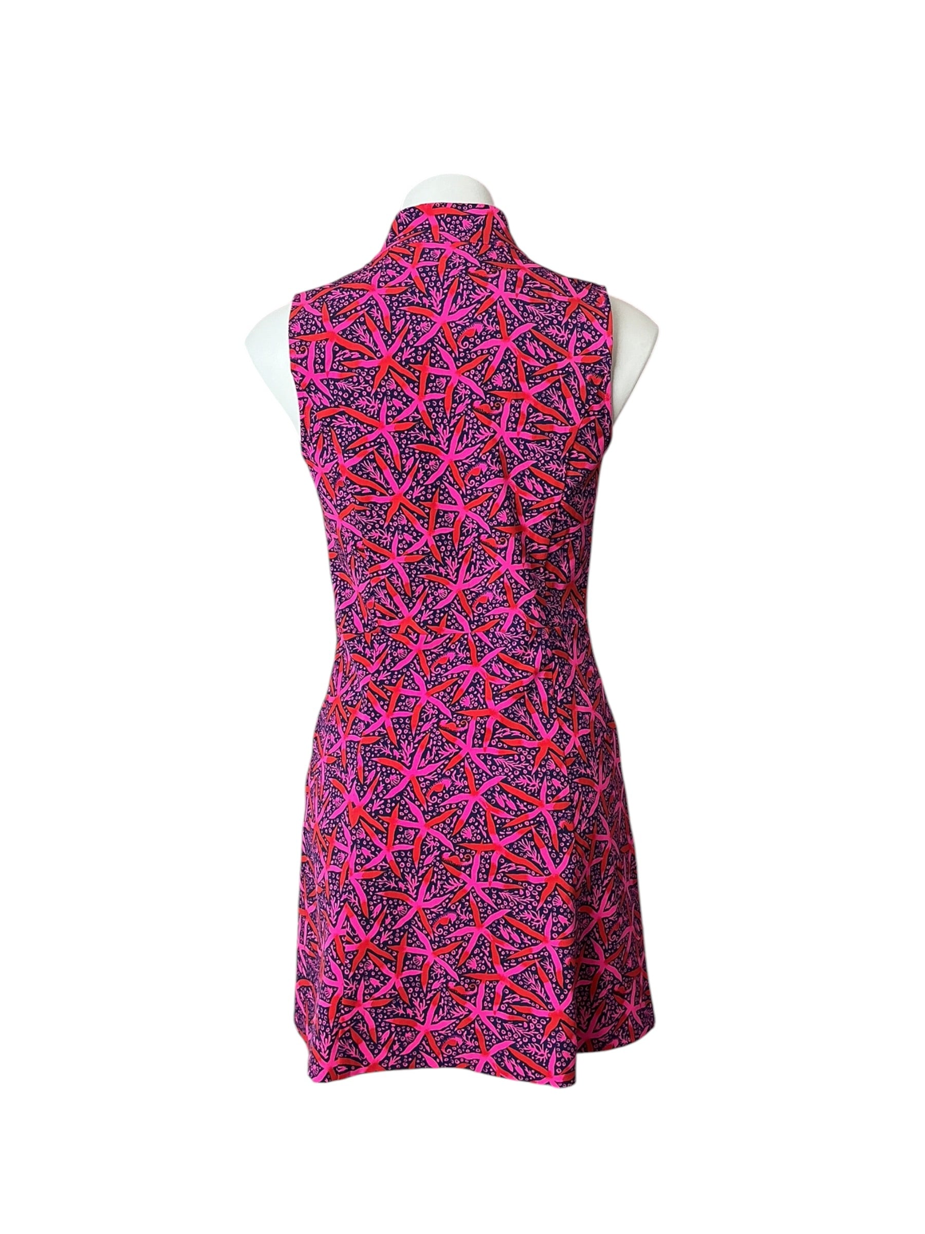 Lilly Pulitzer NWT Catarina Dress UPF 50+ Passion Fruit Star Searching Golf - Size 2