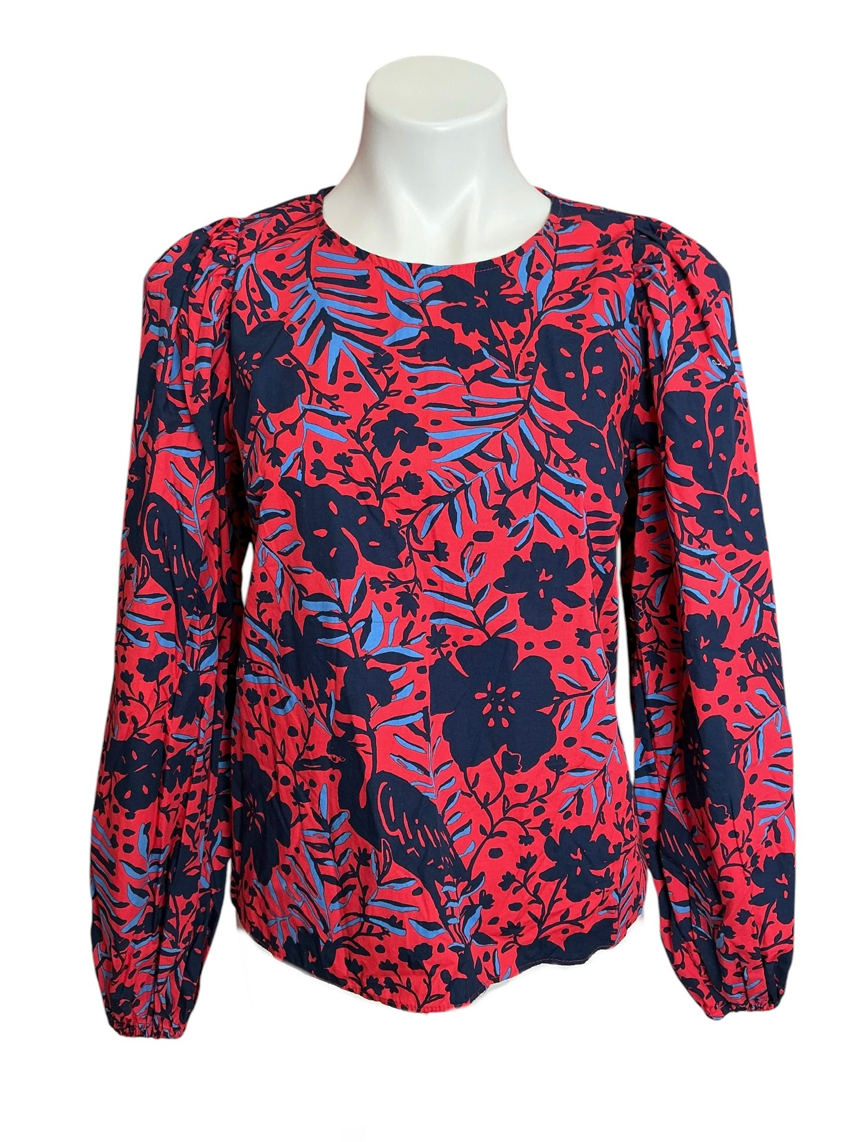 Lilly Pulitzer Lynnley Top Ruby Red Heron My Own - Size S
