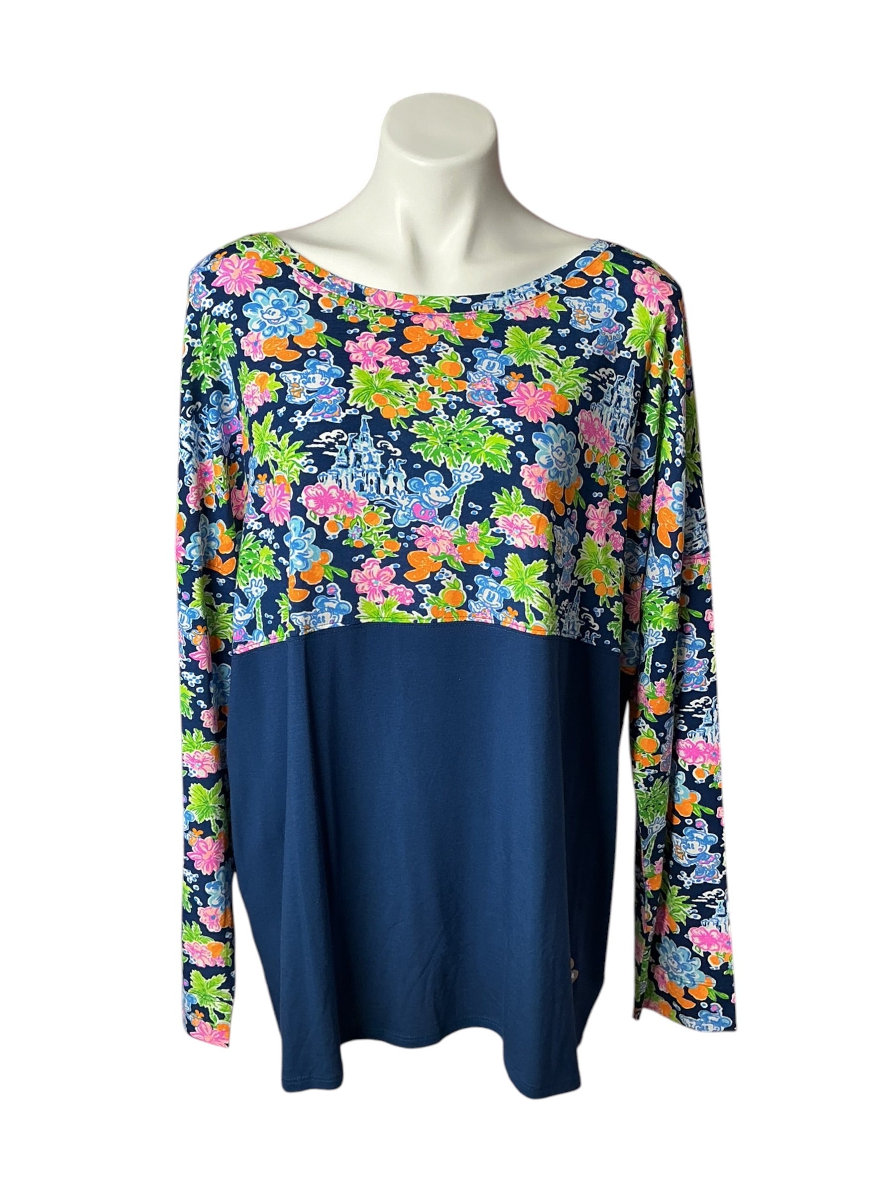 Lilly Pulitzer NWT Finn Top Aegean Navy Lilly Loves Disney - Size XXL