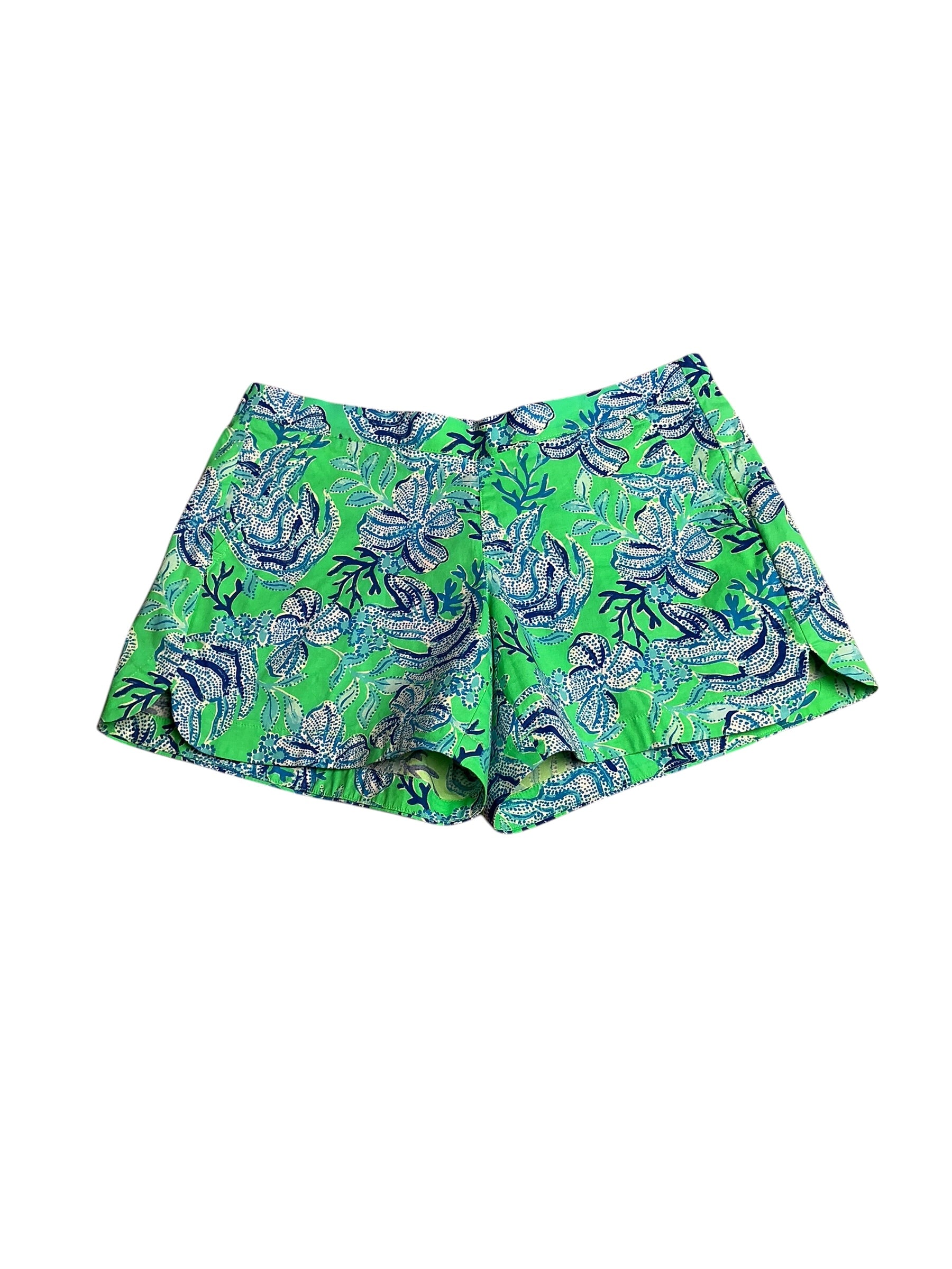 Lilly Pulitzer- Ocean View Short Cabana Green Keepin’ It Reel Size S