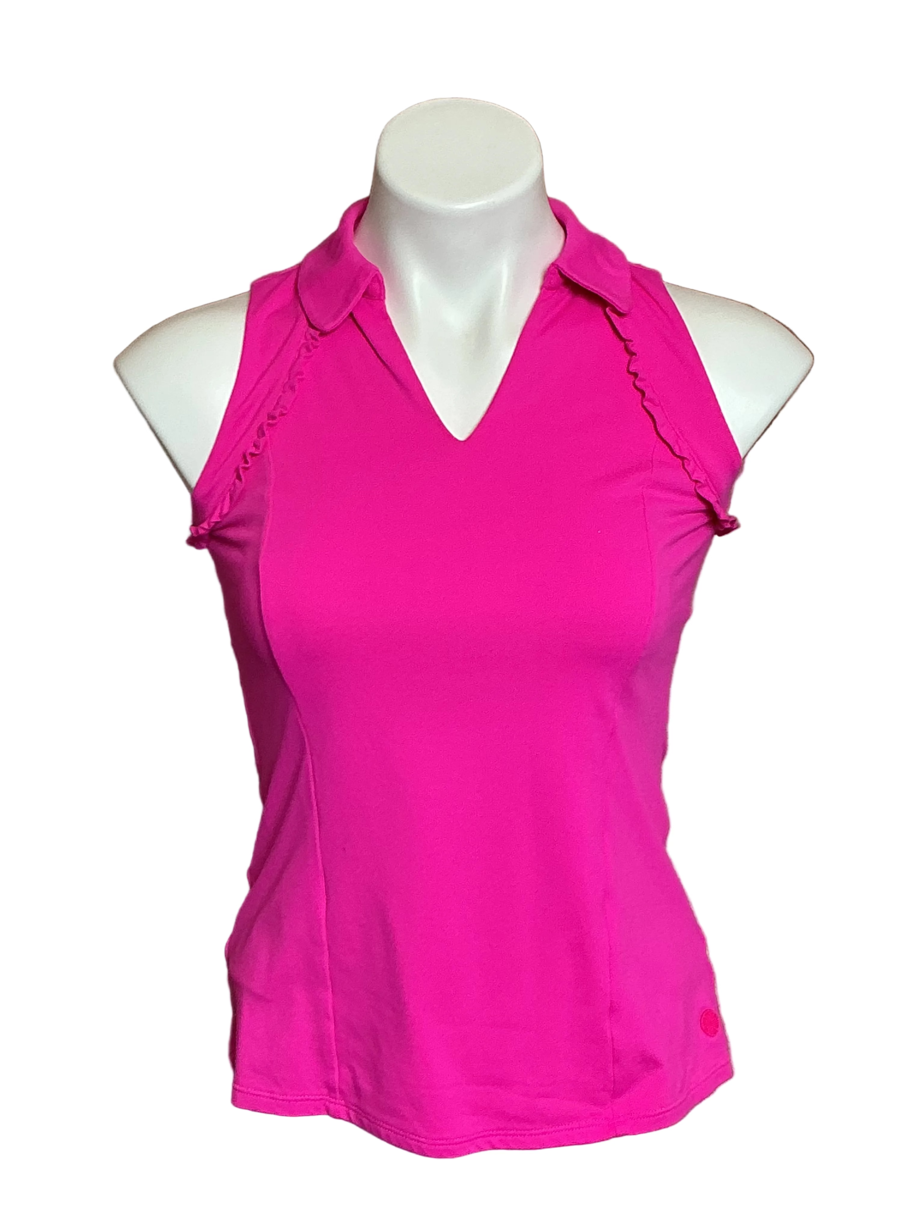 Lilly Pulitzer Martina Polo Top Pink - Size XXS