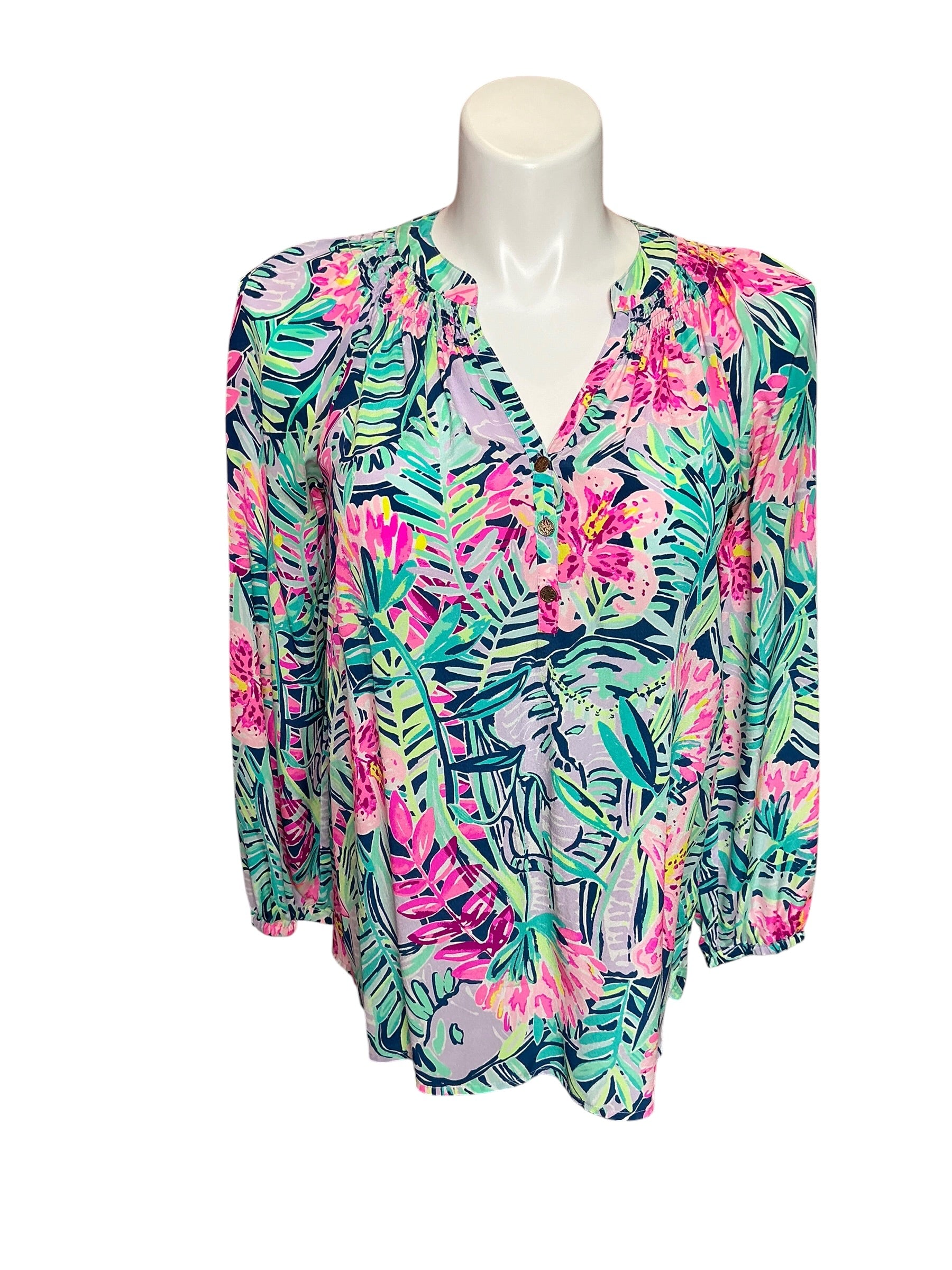 Lilly Pulitzer NWT Elsa Top Multi Slathouse Soiree - Size M