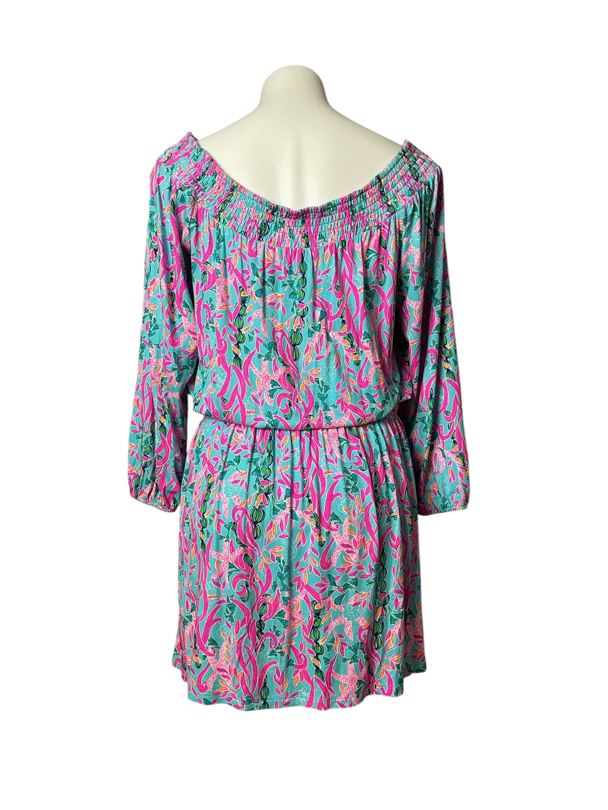 Lilly Pulitzer Cyla Off The Shoulder Romper Multi Seedweed Samba - Size L