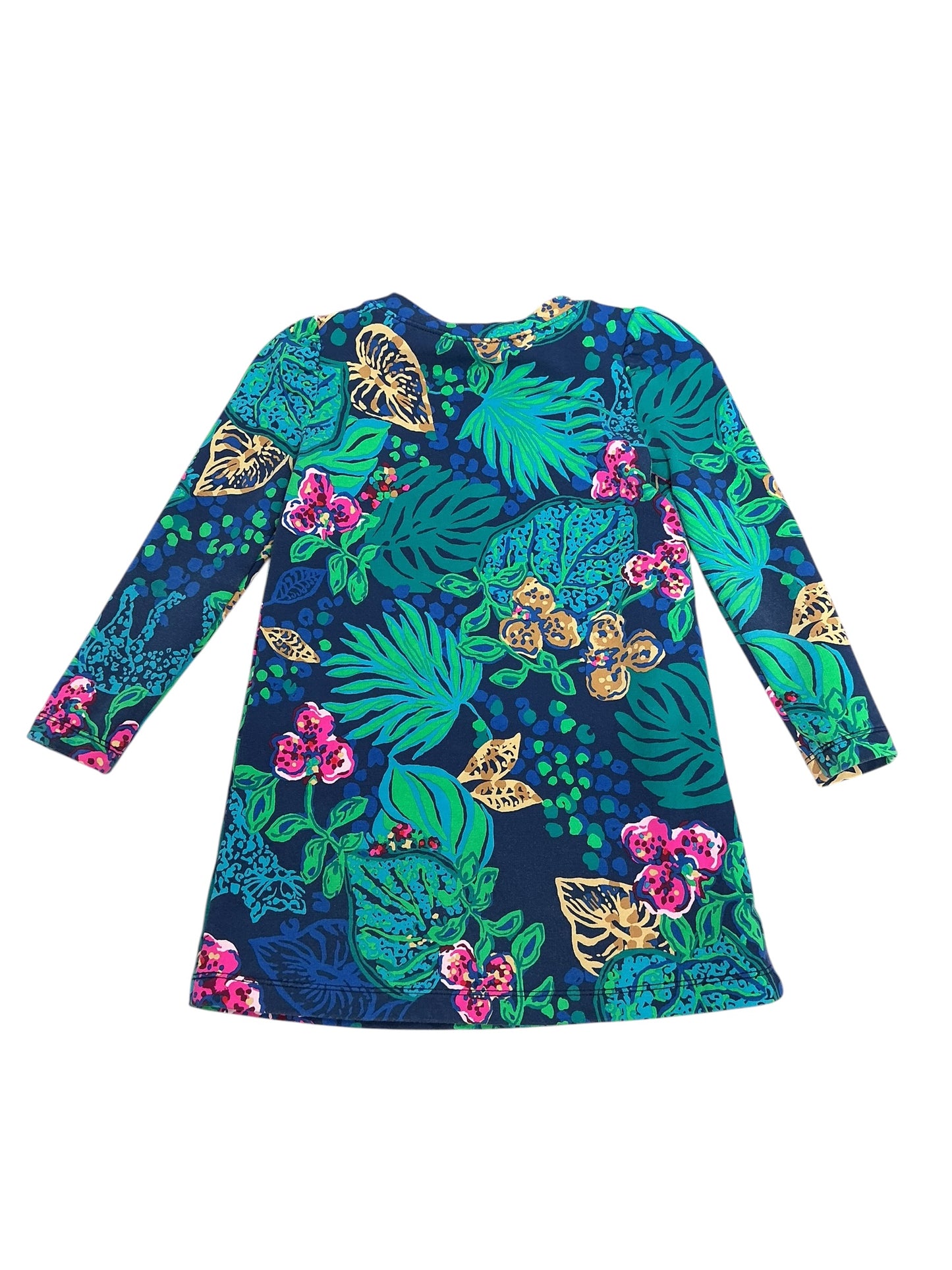 Lilly Pulitzer Girls Mini Jansen Dress Low Tide Navy Life of the Party - Size XS