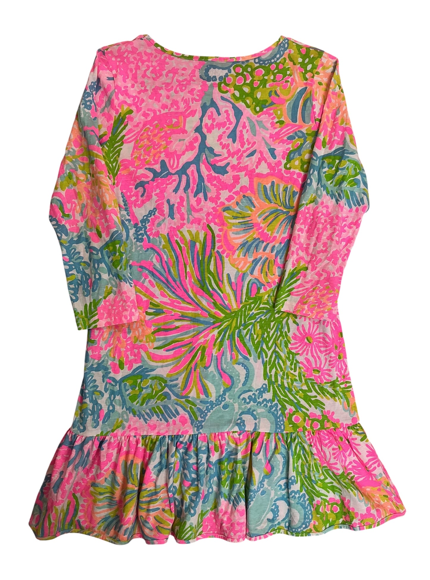 Lilly Pulitzer Girls Kids Mini Jena Dress Jaguar Jungle - Size XL (12-14)