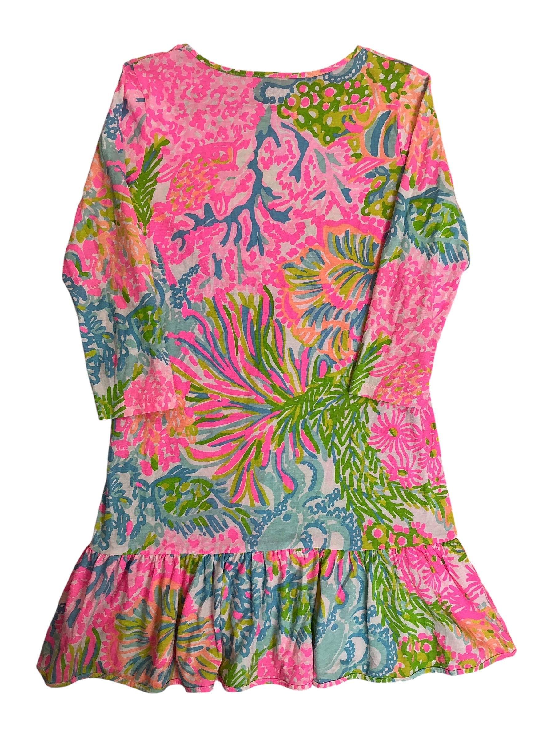 Lilly Pulitzer Girls Kids Mini Jena Dress Jaguar Jungle - Size XL (12-14)