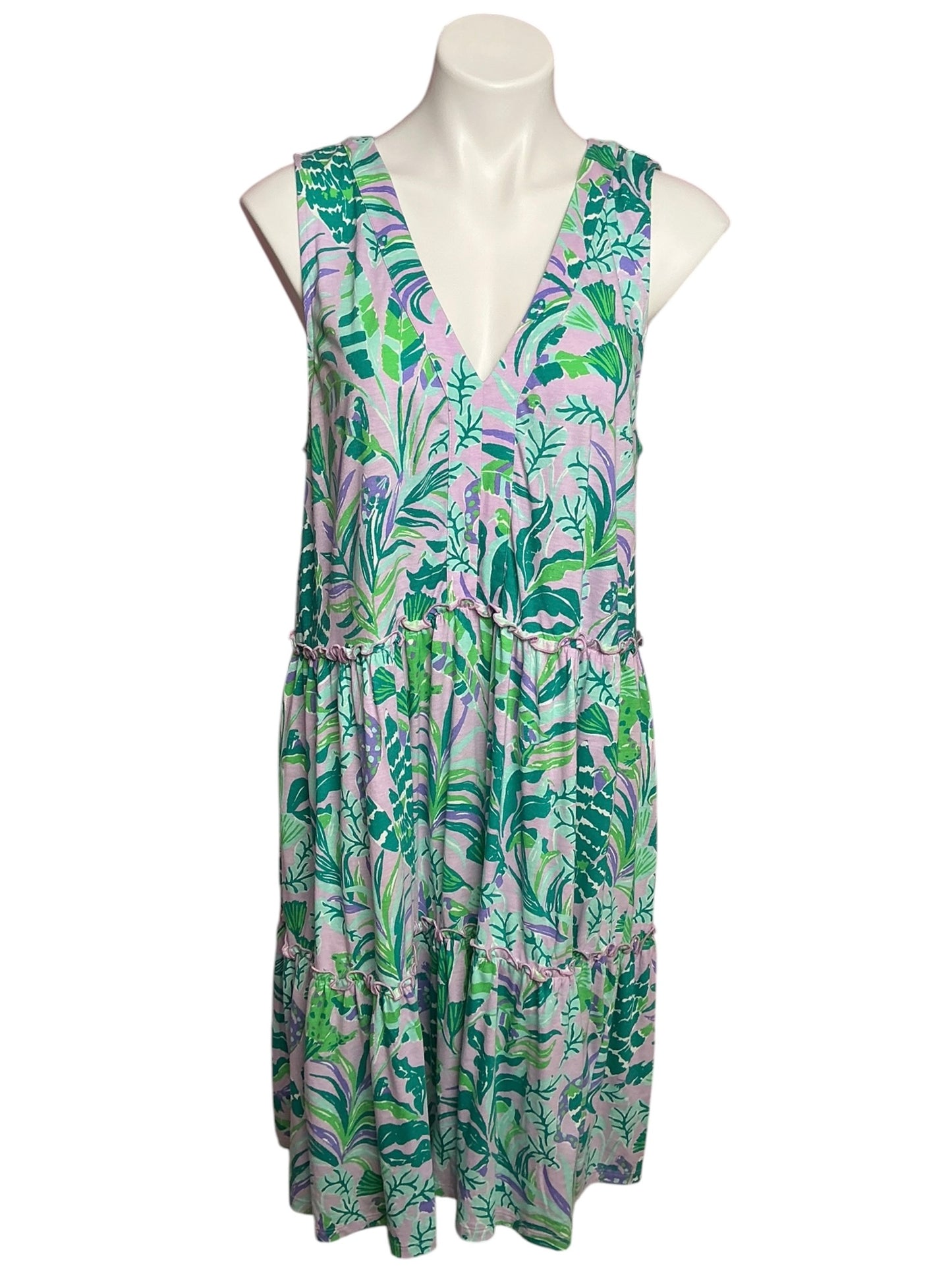 Lilly Pulitzer Lorina Swing Dress Purple Iris On The Chase - Size XL
