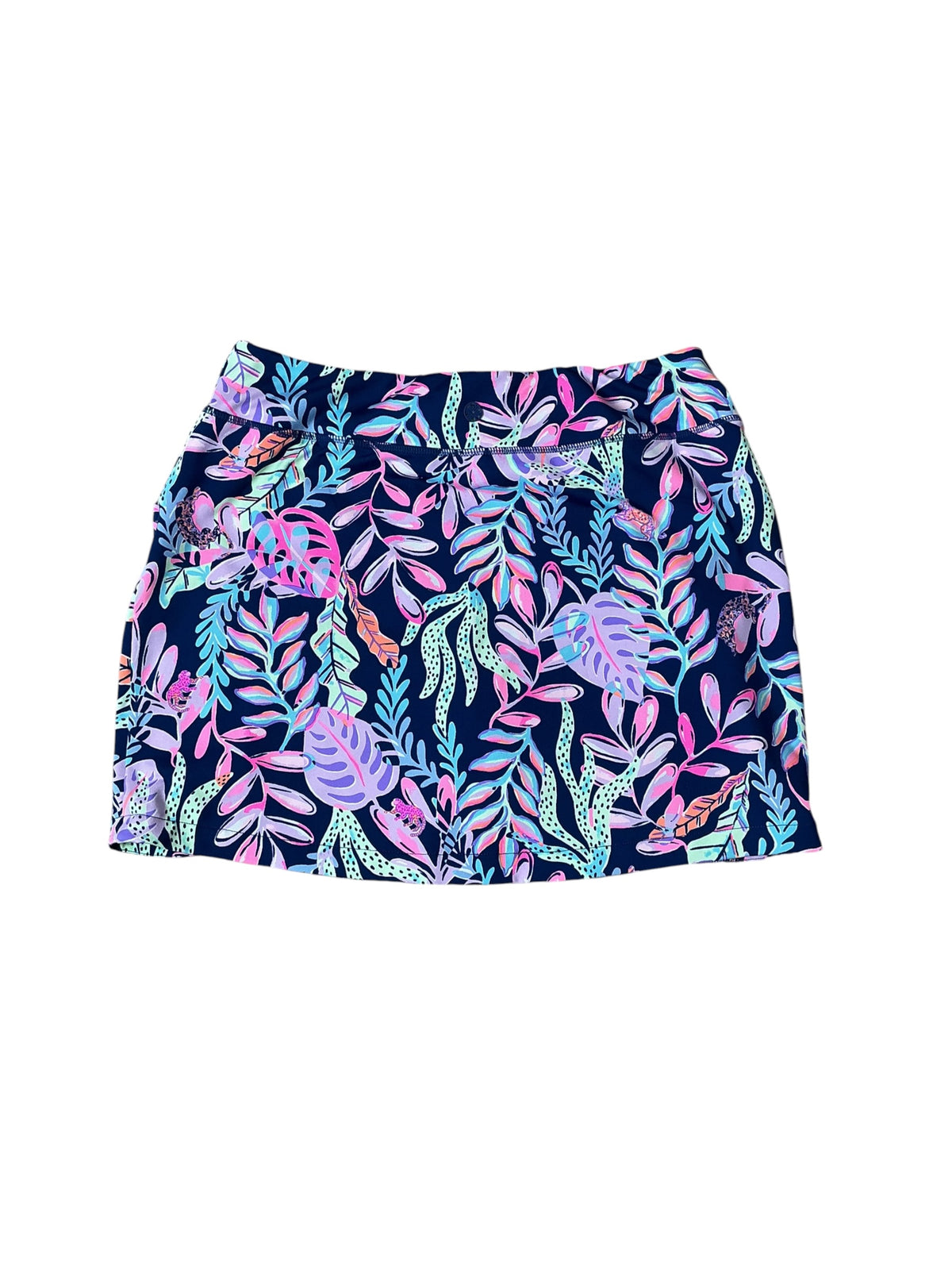 Lilly Pulitzer Luxletic Sabbia Skort Oyster Bay Navy You've Been Spotted - Size L